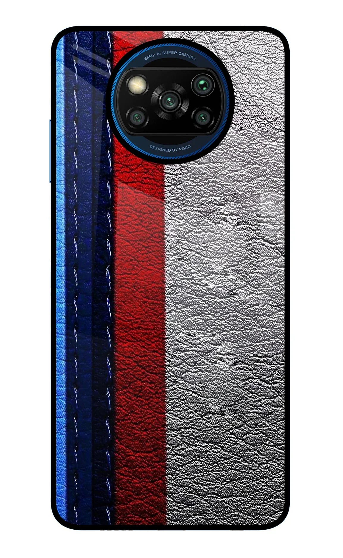 BMW Stripes Poco X3/X3 Pro Glass Case - BMW Stripes Poco X3/X3 Pro Glass Case BMW Stripes Poco X3/X3 Pro Glass Case