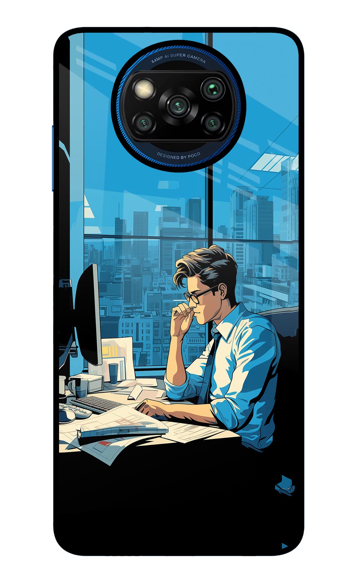 Focused Hustler (AI Generated) Poco X3/X3 Pro Glass Case - Focused Hustler (AI Generated) Poco X3/X3 Pro Glass Case Focused Hustler (AI Generated) Poco X3/X3 Pro Glass Case