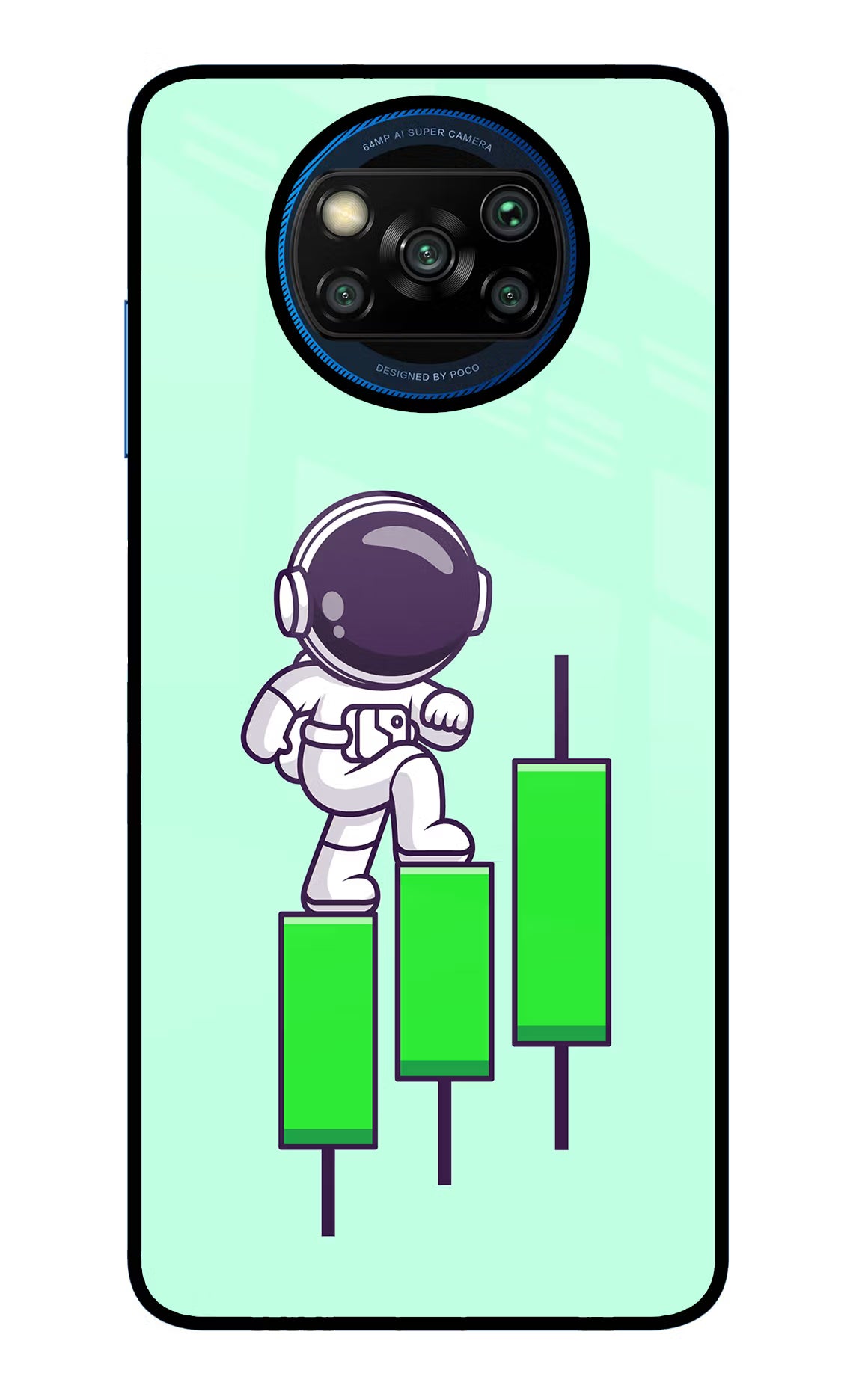 Astronaut Trader Poco X3/X3 Pro Glass Case - Astronaut Trader Poco X3/X3 Pro Glass Case Astronaut Trader Poco X3/X3 Pro Glass Case