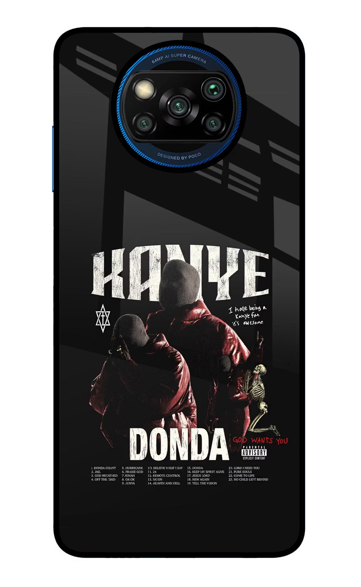 Donda Kanye West Poco X3/X3 Pro Glass Case - Donda Kanye West Poco X3/X3 Pro Glass Case Donda Kanye West Poco X3/X3 Pro Glass Case