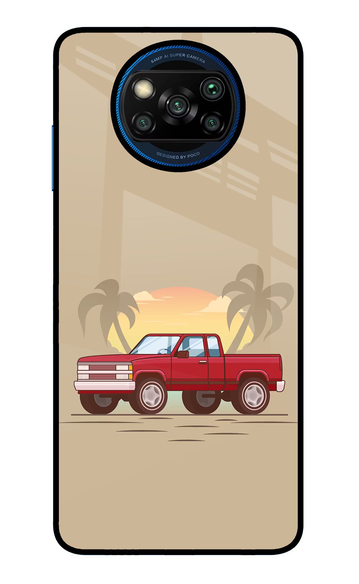 Desert Classic Drive Poco X3/X3 Pro Glass Case - Desert Classic Drive Poco X3/X3 Pro Glass Case Desert Classic Drive Poco X3/X3 Pro Glass Case