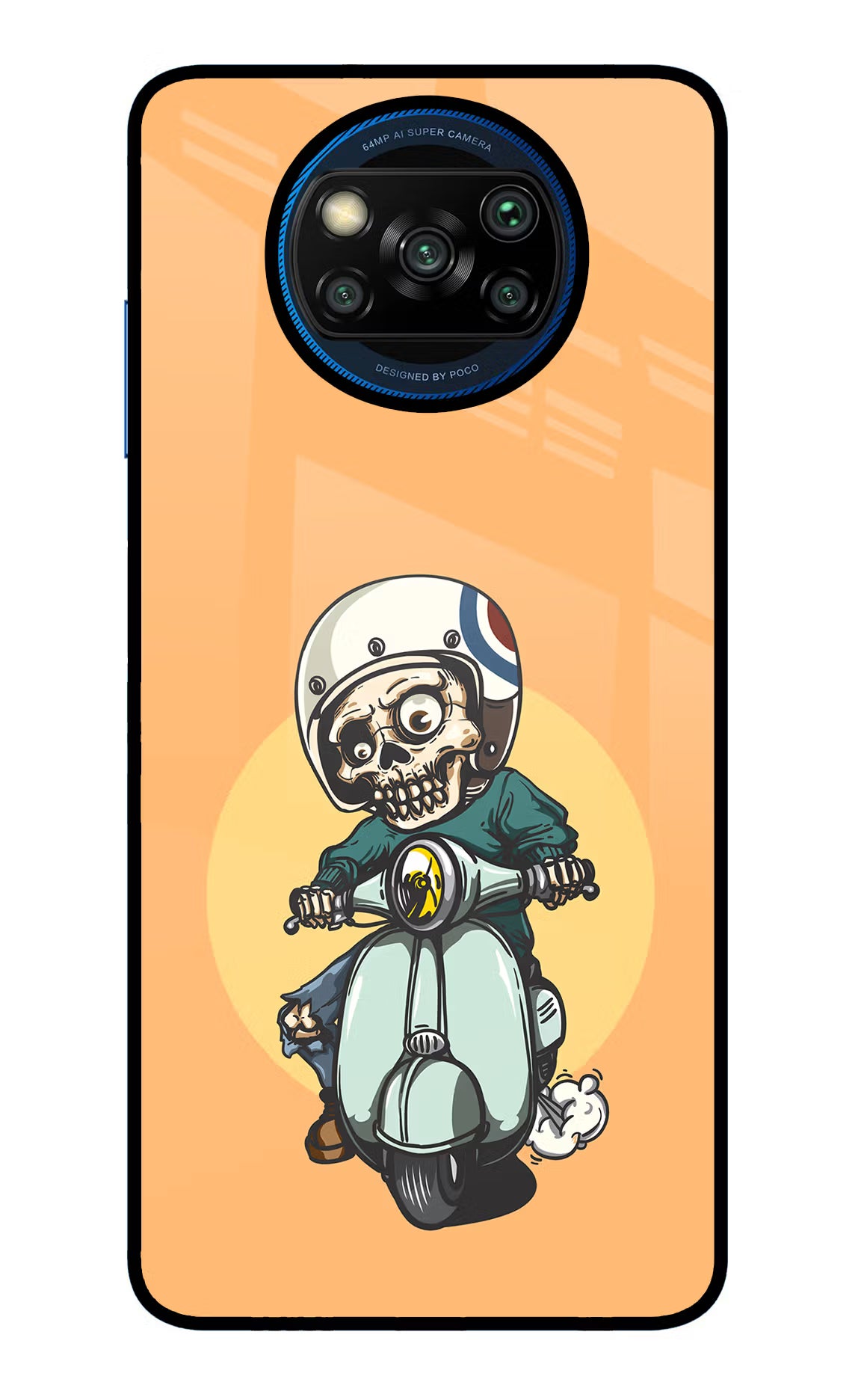Undead Biker Poco X3/X3 Pro Glass Case - Undead Biker Poco X3/X3 Pro Glass Case Undead Biker Poco X3/X3 Pro Glass Case