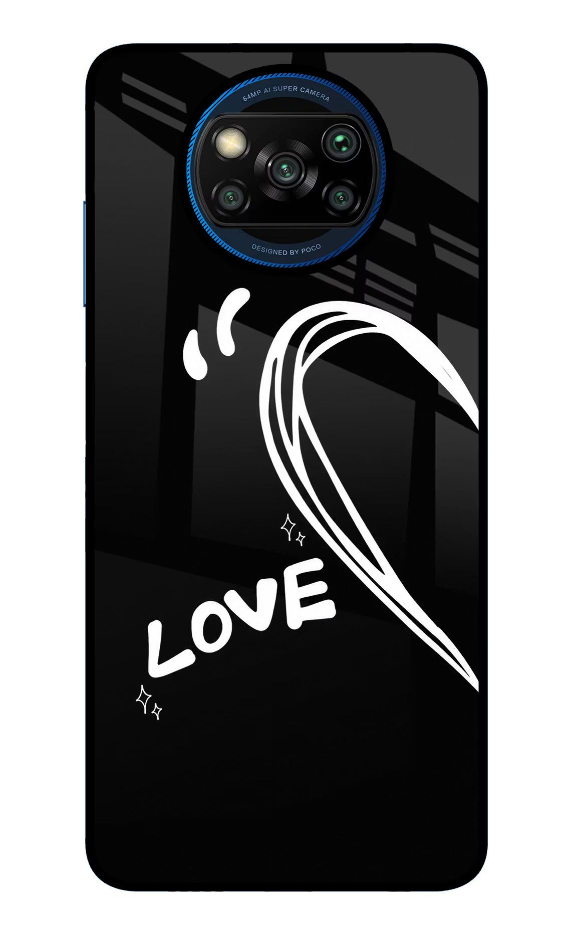 Love Line Poco X3/X3 Pro Glass Case - Love Line Poco X3/X3 Pro Glass Case Love Line Poco X3/X3 Pro Glass Case