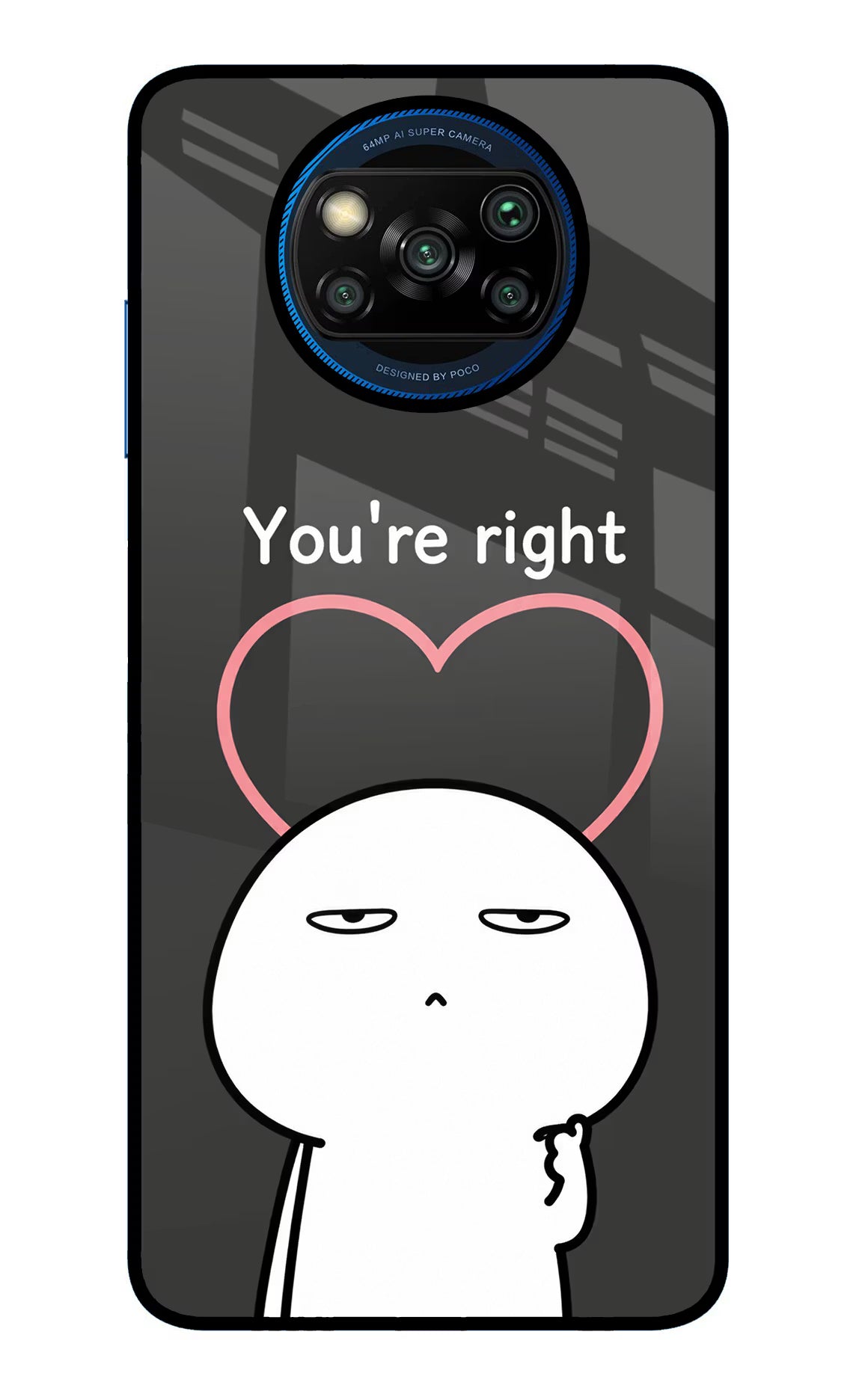 You're Right Poco X3/X3 Pro Glass Case - You're Right Poco X3/X3 Pro Glass Case You're Right Poco X3/X3 Pro Glass Case