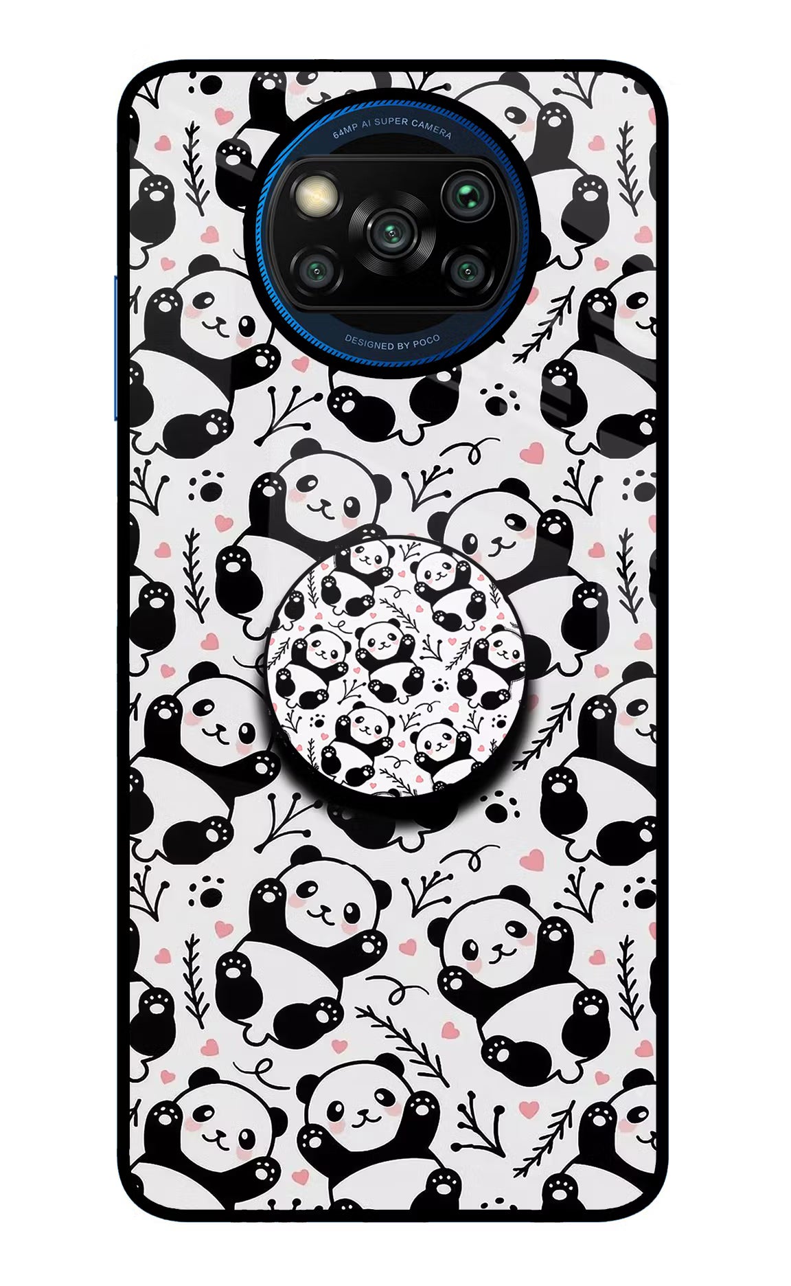 Cute Panda Poco X3/X3 Pro Glass Case - Cute Panda Poco X3/X3 Pro Glass Case Cute Panda Poco X3/X3 Pro Glass Case