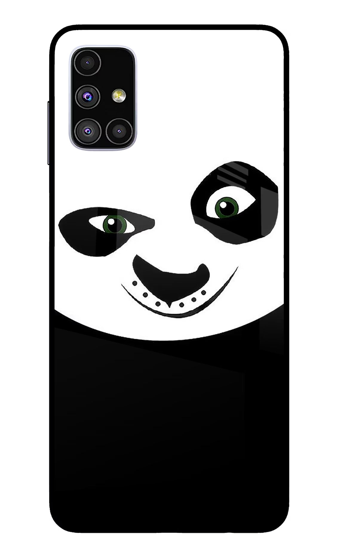 Panda Samsung M51 Back Cover - Panda Samsung M51 Glass Case Back Cover by Casekaro Panda Samsung M51 Glass Case Back Cover by Casekaro