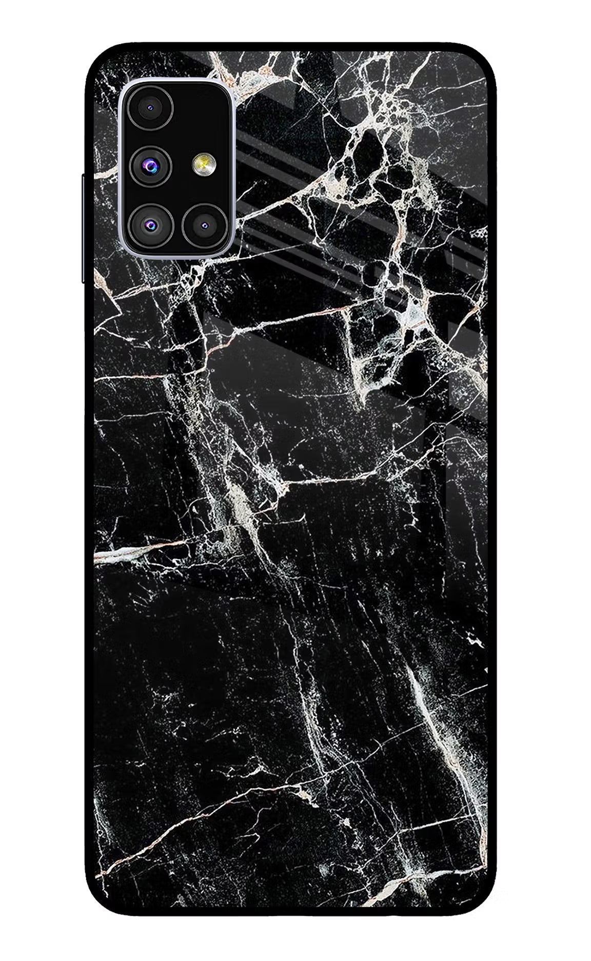Black Marble Texture Samsung M51 Back Cover - Black Marble Texture Samsung M51 Glass Case Back Cover by Casekaro Black Marble Texture Samsung M51 Glass Case Back Cover by Casekaro