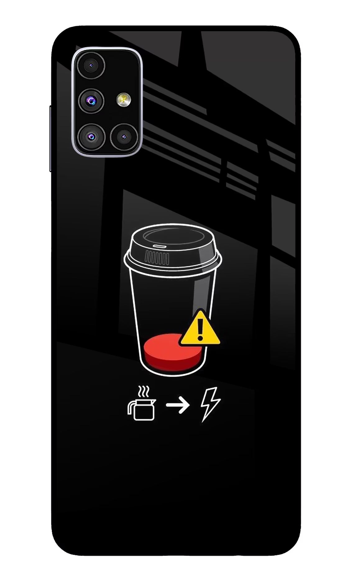 Coffee Samsung M51 Glass Case - Coffee Samsung M51 Glass Case Coffee Samsung M51 Glass Case