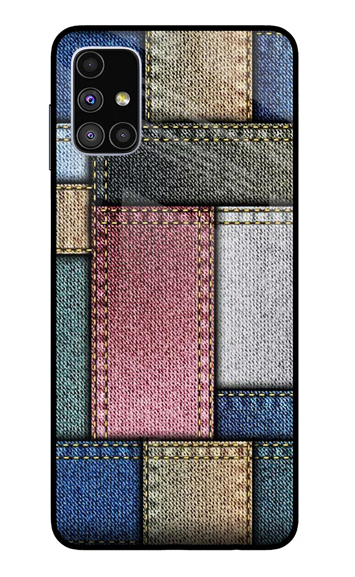Multicolor Jeans Samsung M51 Glass Case - Multicolor Jeans Samsung M51 Glass Case Multicolor Jeans Samsung M51 Glass Case
