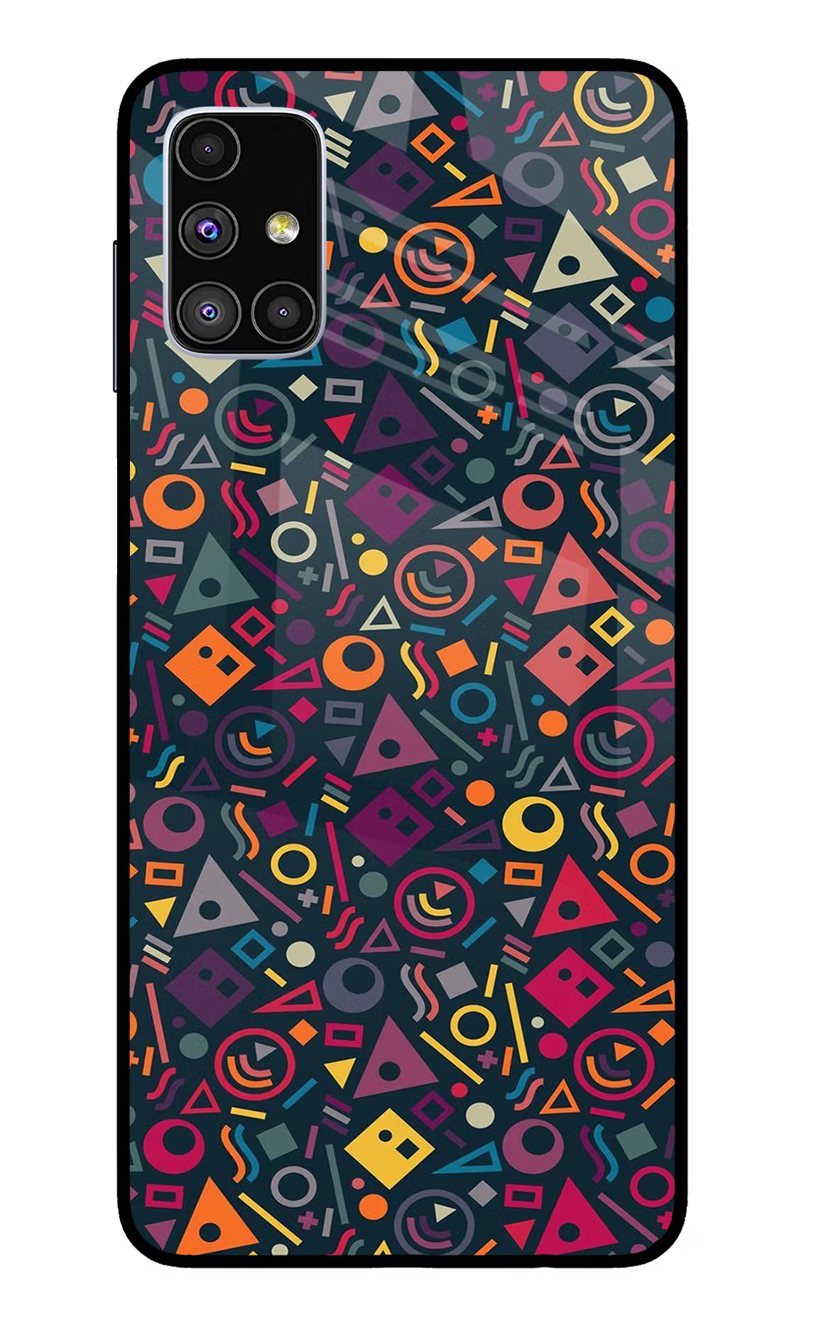 Geometric Abstract Samsung M51 Back Cover - Geometric Abstract Samsung M51 Glass Case Back Cover by Casekaro Geometric Abstract Samsung M51 Glass Case Back Cover by Casekaro