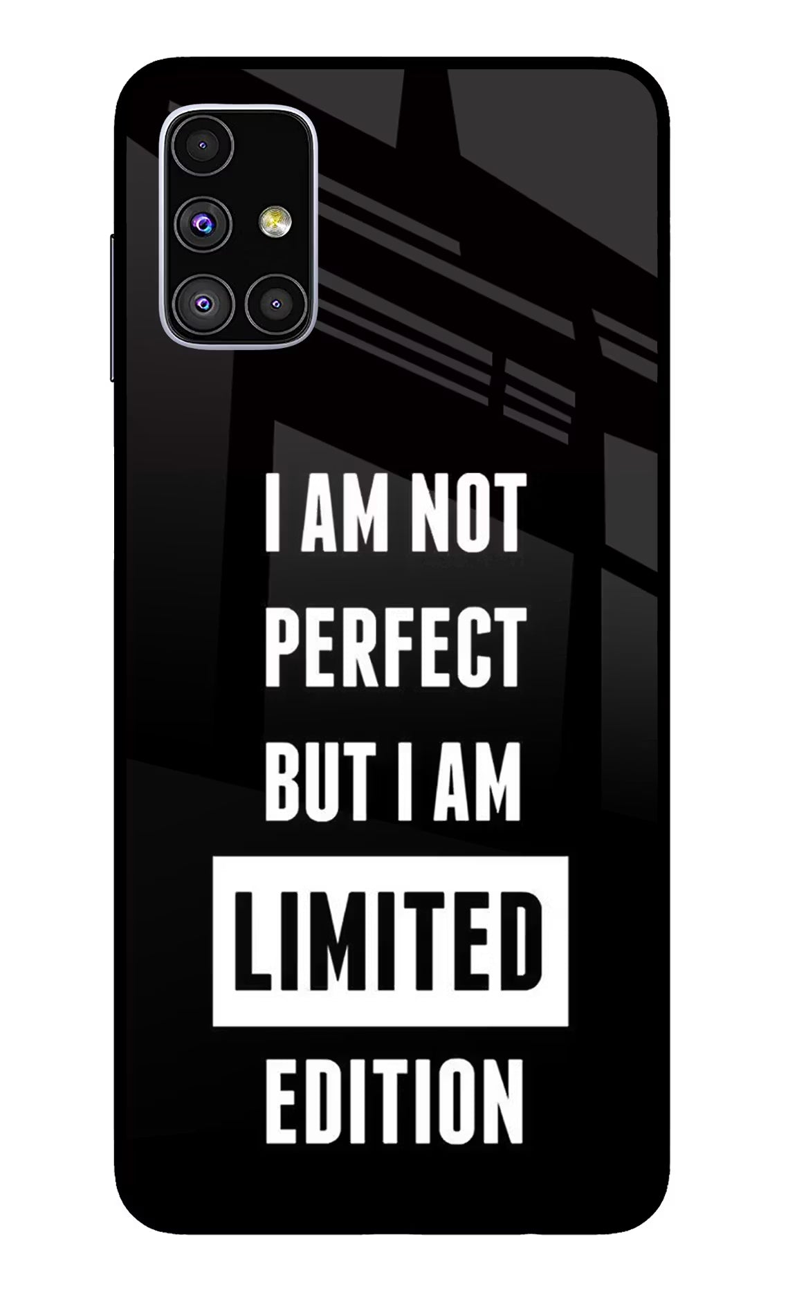 I Am Not Perfect But I Am Limited Edition Samsung M51 Back Cover - I Am Not Perfect But I Am Limited Edition Samsung M51 Glass Case Back Cover by Casekaro I Am Not Perfect But I Am Limited Edition Samsung M51 Glass Case Back Cover by Casekaro