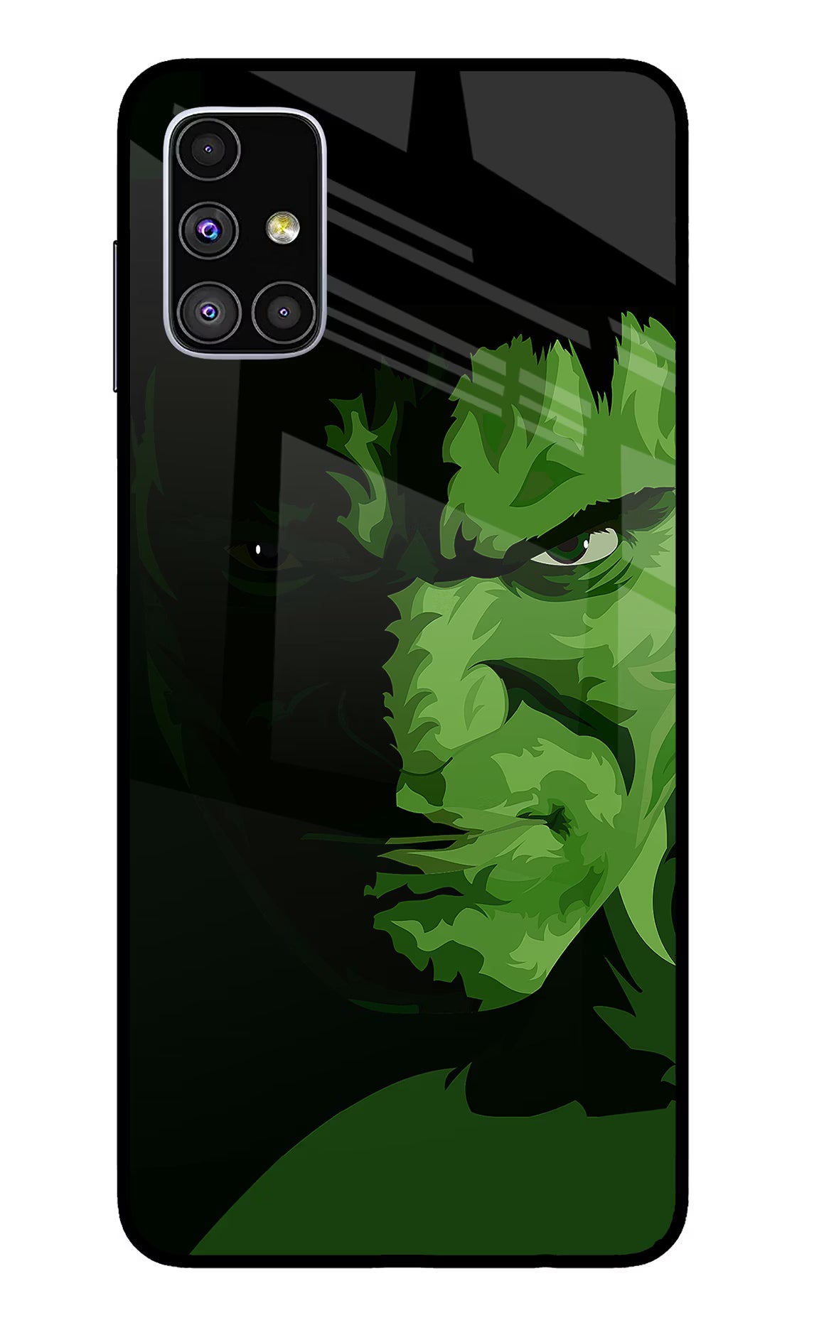 HULK Samsung M51 Back Cover - HULK Samsung M51 Glass Case Back Cover by Casekaro HULK Samsung M51 Glass Case Back Cover by Casekaro