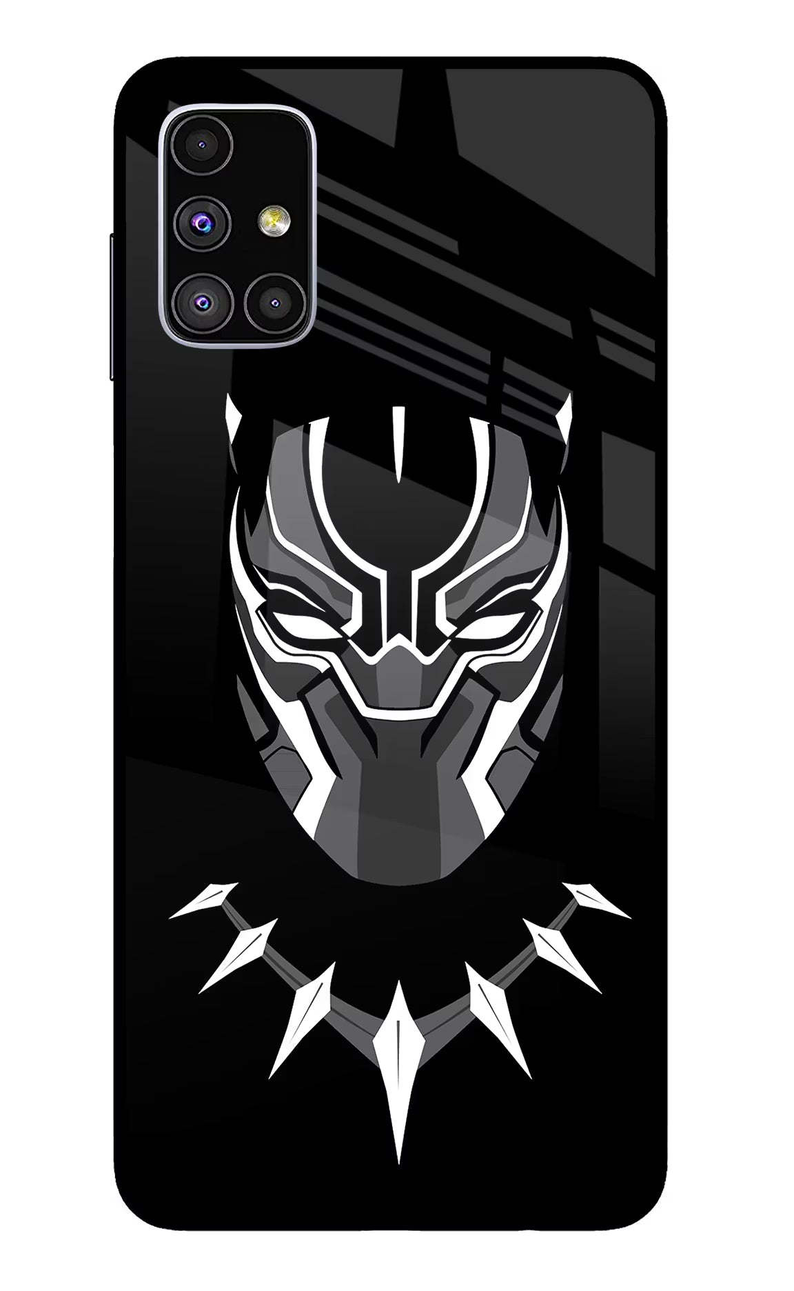 Black Panther Samsung M51 Back Cover - Black Panther Samsung M51 Glass Case Back Cover by Casekaro Black Panther Samsung M51 Glass Case Back Cover by Casekaro