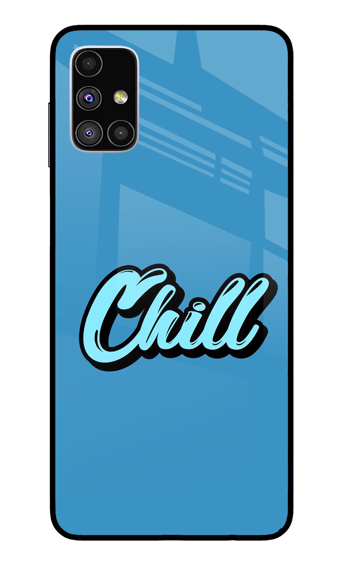Chill Samsung M51 Back Cover - Chill Samsung M51 Glass Case Back Cover by Casekaro Chill Samsung M51 Glass Case Back Cover by Casekaro