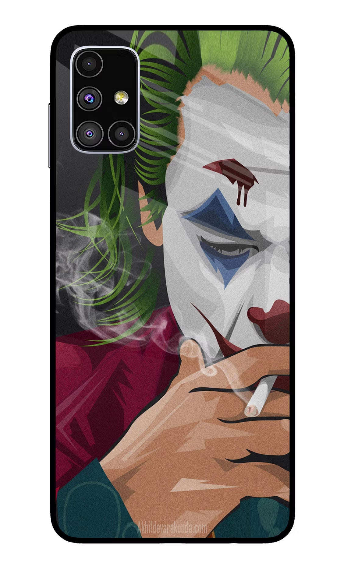 Joker Smoking Samsung M51 Glass Case - Joker Smoking Samsung M51 Glass Case Joker Smoking Samsung M51 Glass Case