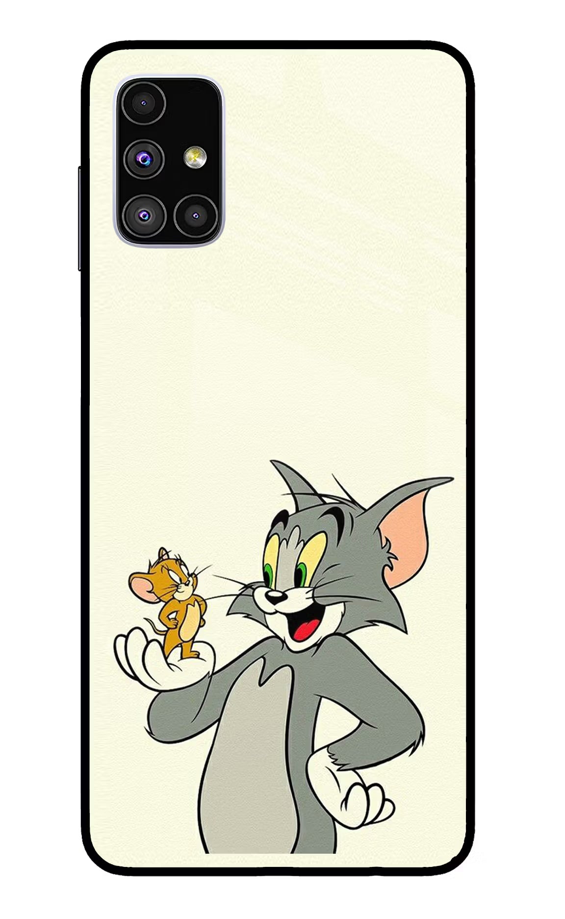 Tom & Jerry Samsung M51 Back Cover - Tom & Jerry Samsung M51 Glass Case Back Cover by Casekaro Tom & Jerry Samsung M51 Glass Case Back Cover by Casekaro