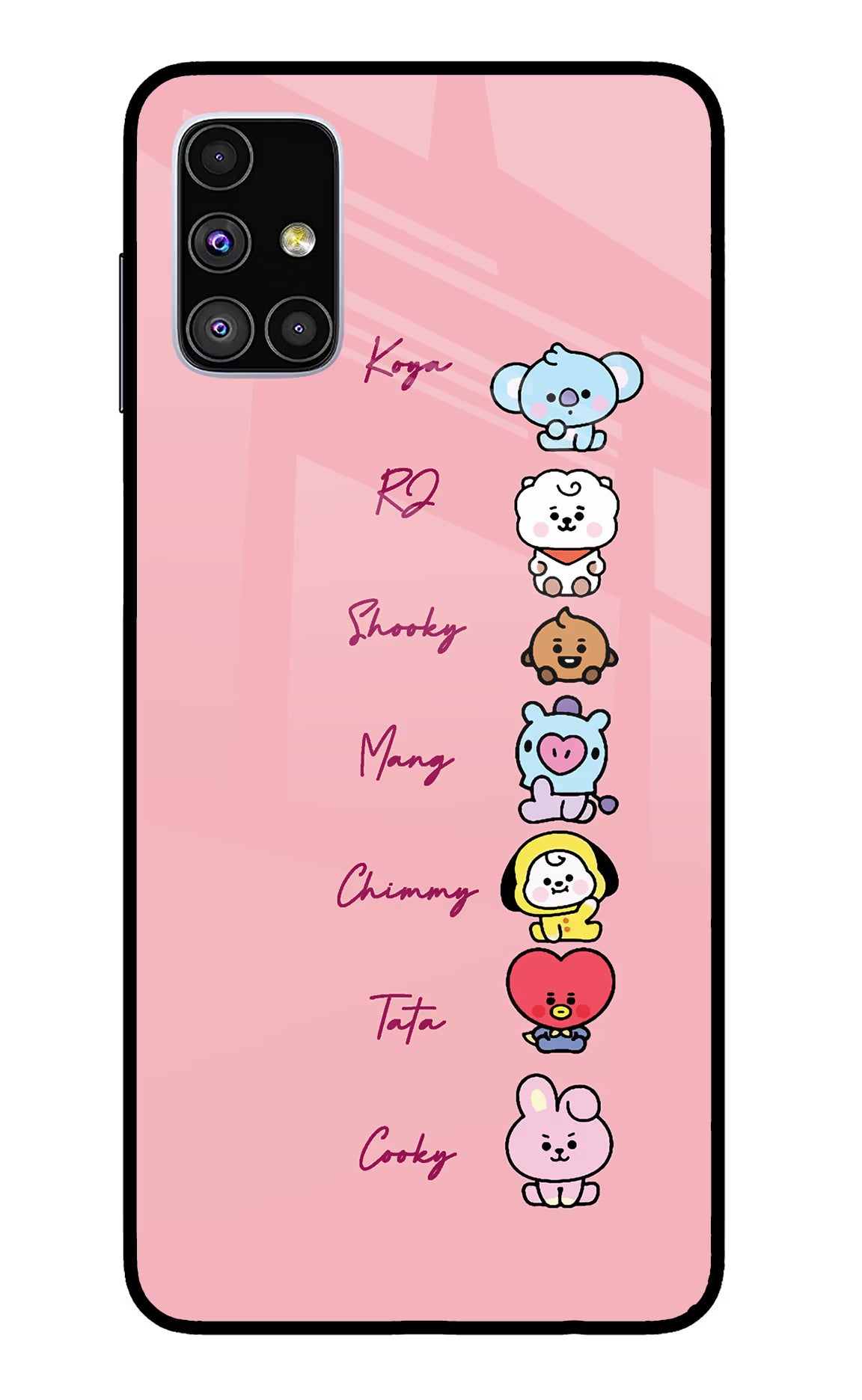 BTS names Samsung M51 Glass Case - BTS names Samsung M51 Glass Case BTS names Samsung M51 Glass Case