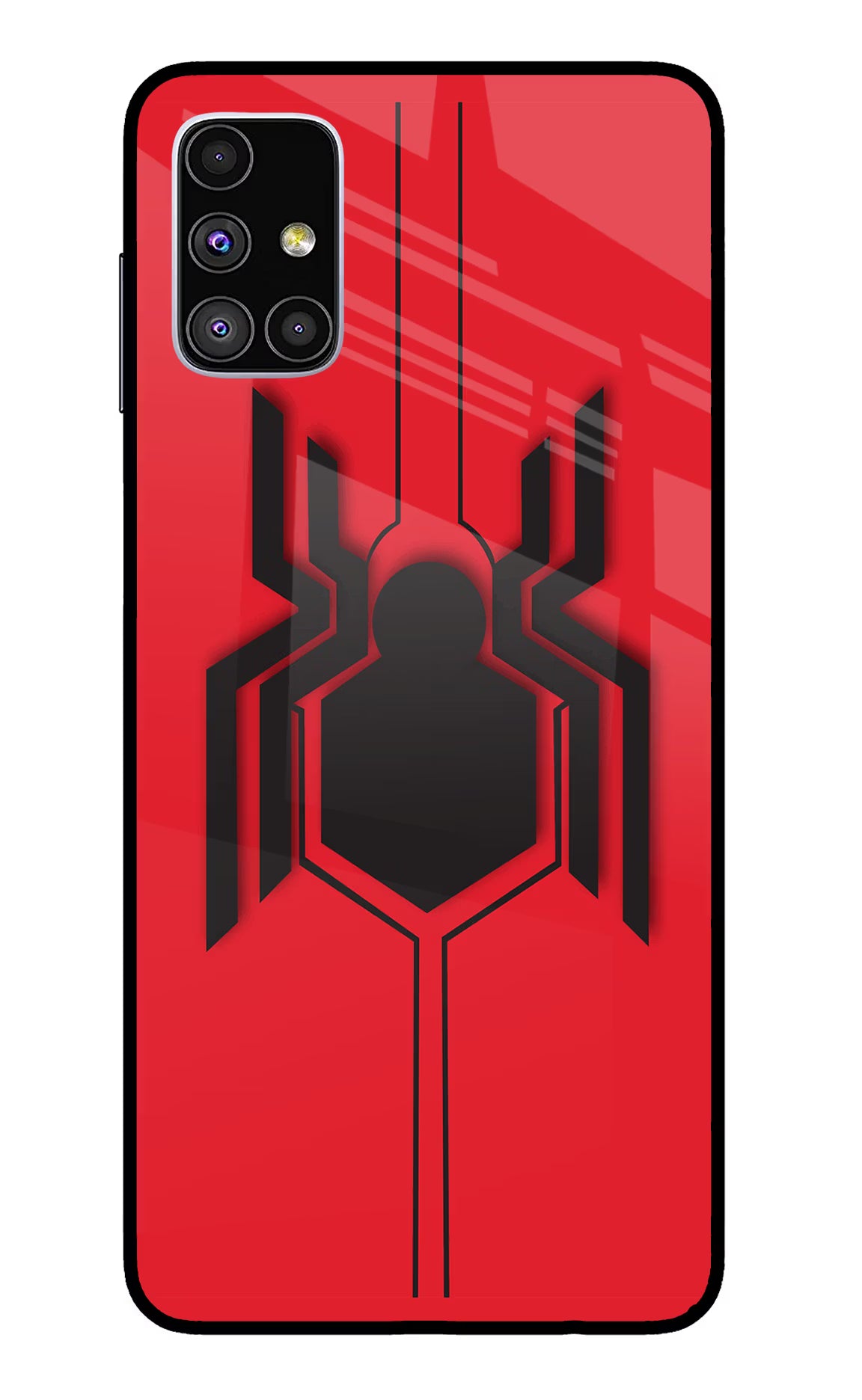 Spider Samsung M51 Back Cover - Spider Samsung M51 Glass Case Back Cover by Casekaro Spider Samsung M51 Glass Case Back Cover by Casekaro