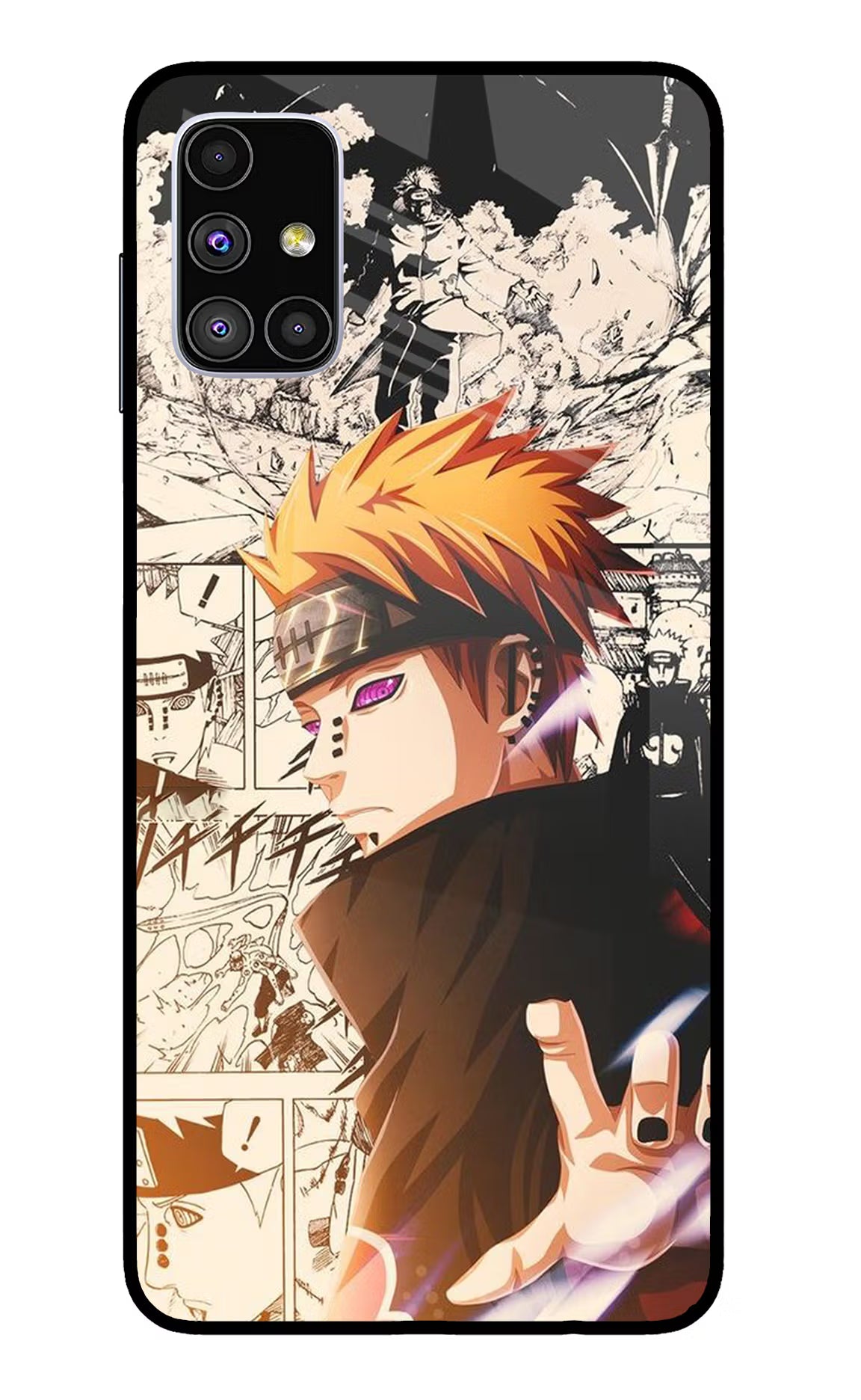 Pain Anime Samsung M51 Back Cover - Pain Anime Samsung M51 Glass Case Back Cover by Casekaro Pain Anime Samsung M51 Glass Case Back Cover by Casekaro