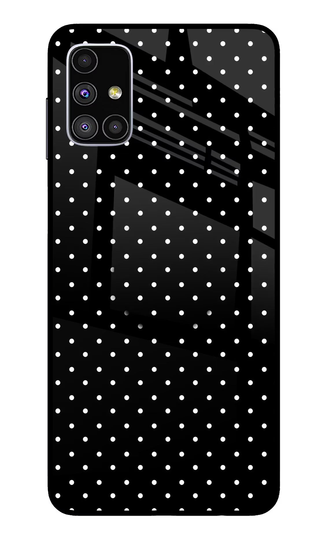 White Dots Samsung M51 Glass Case - White Dots Samsung M51 Glass Case White Dots Samsung M51 Glass Case