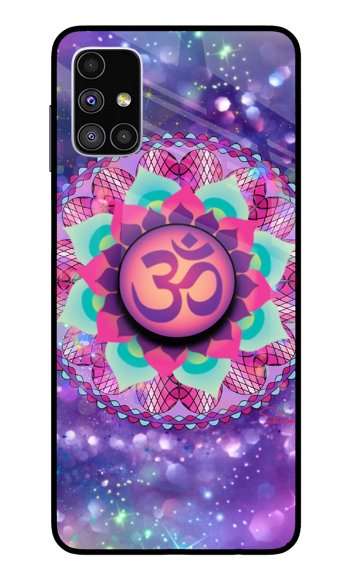 Om Purple Samsung M51 Glass Case - Om Purple Samsung M51 Glass Case Om Purple Samsung M51 Glass Case