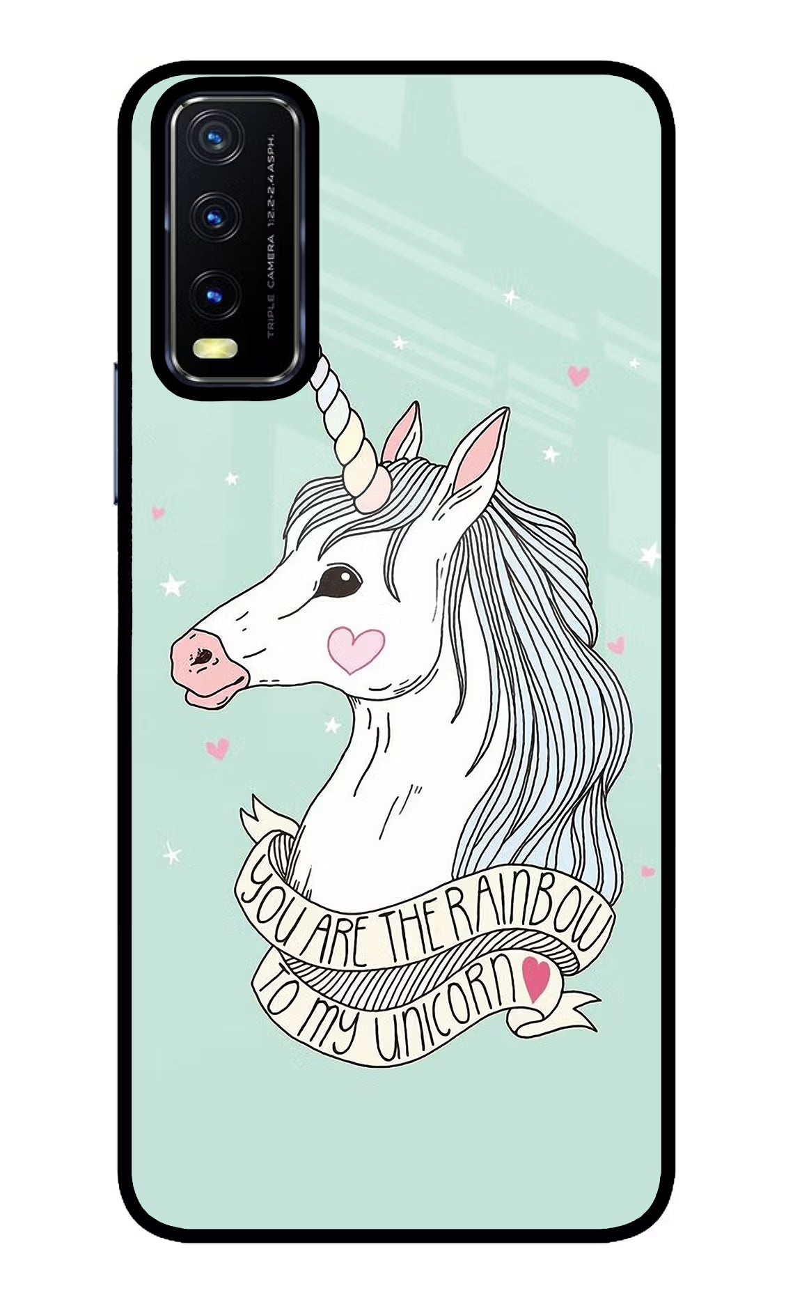 Unicorn Wallpaper Vivo Y20/Y20i Glass Case - Unicorn Wallpaper Vivo Y20/Y20i Glass Case Unicorn Wallpaper Vivo Y20/Y20i Glass Case