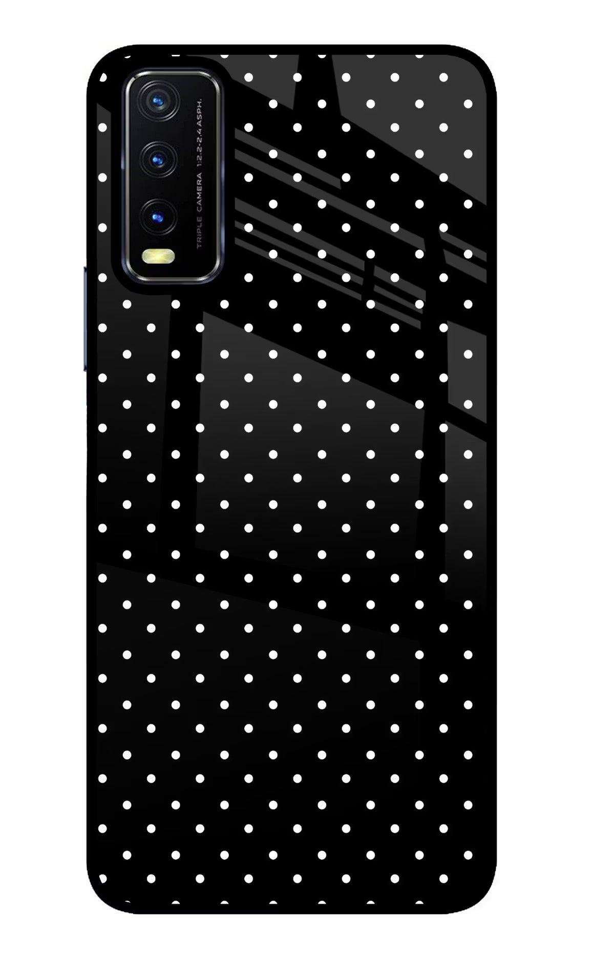 White Dots Vivo Y20/Y20i Glass Case - White Dots Vivo Y20/Y20i Glass Case White Dots Vivo Y20/Y20i Glass Case