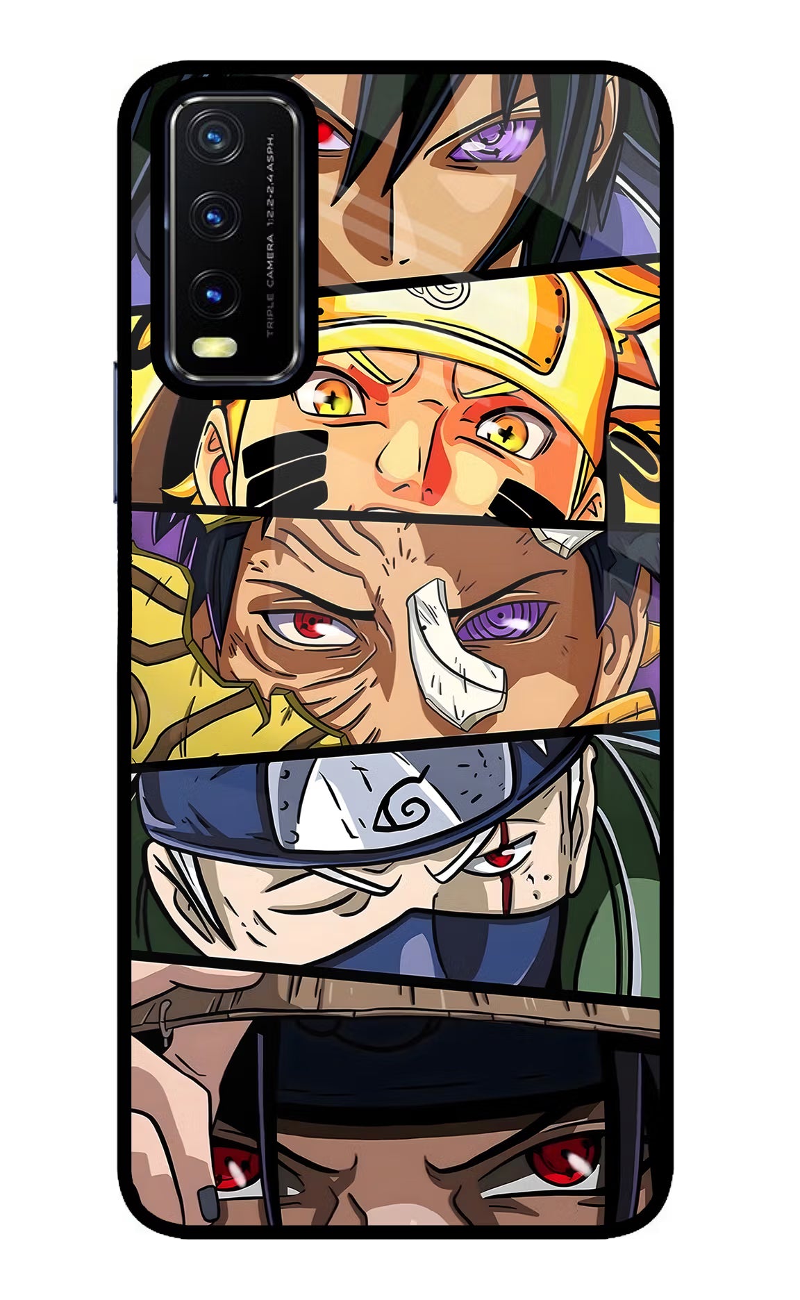 Naruto Character Vivo Y20/Y20i Glass Case - Naruto Character Vivo Y20/Y20i Glass Case Naruto Character Vivo Y20/Y20i Glass Case