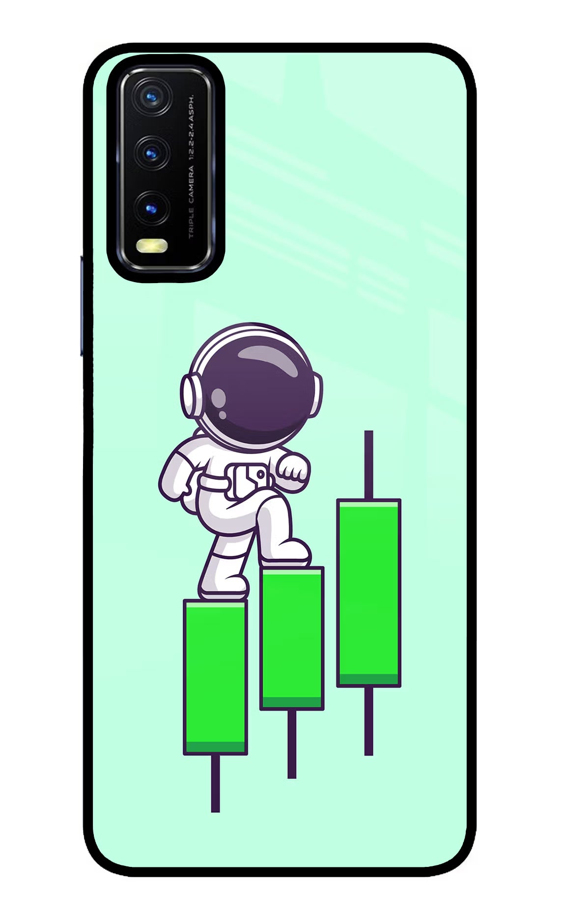 Astronaut Trader Vivo Y20/Y20i Glass Case - Astronaut Trader Vivo Y20/Y20i Glass Case Astronaut Trader Vivo Y20/Y20i Glass Case