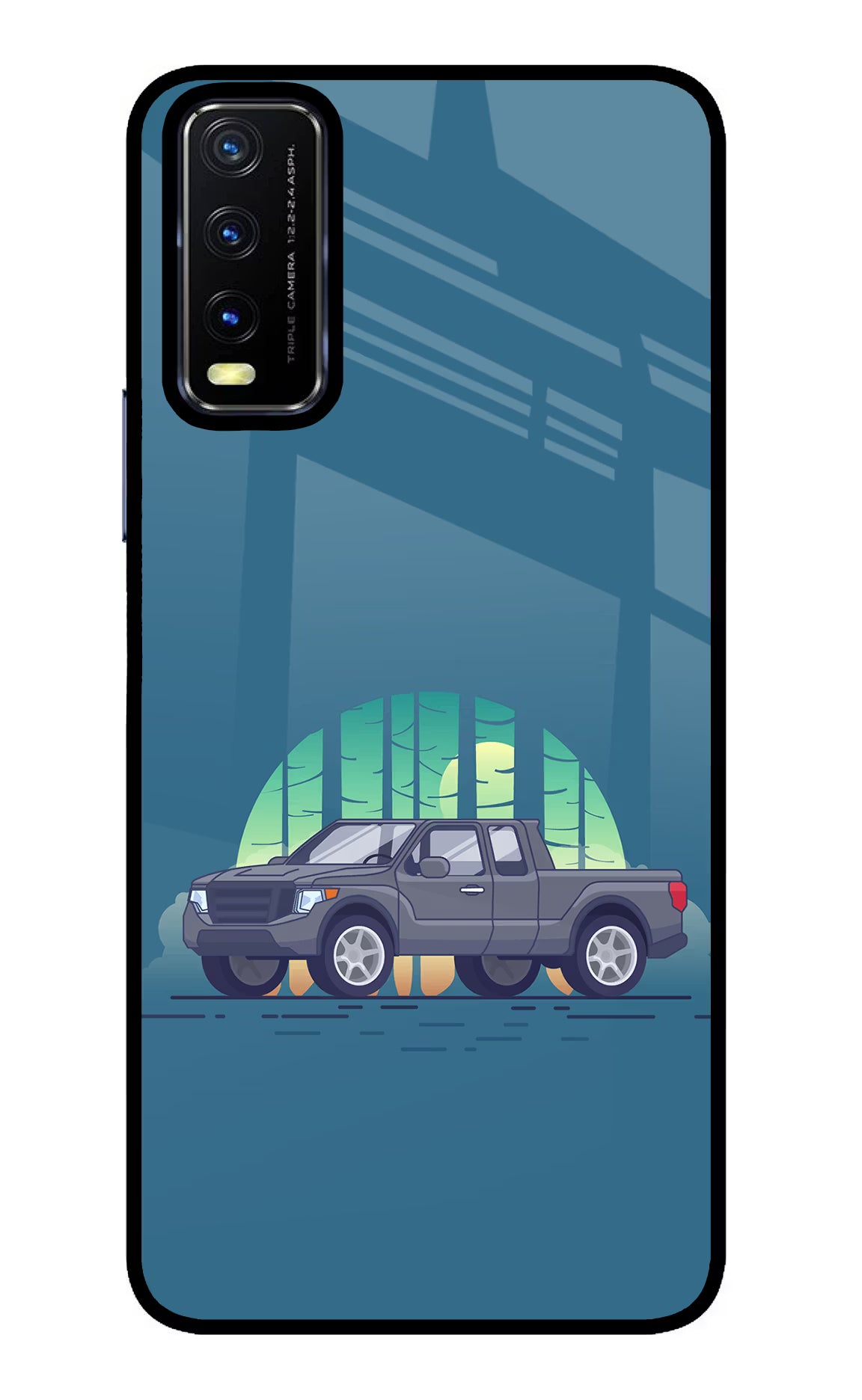 Retro Garage Vibe Vivo Y20/Y20i Glass Case - Retro Garage Vibe Vivo Y20/Y20i Glass Case Retro Garage Vibe Vivo Y20/Y20i Glass Case