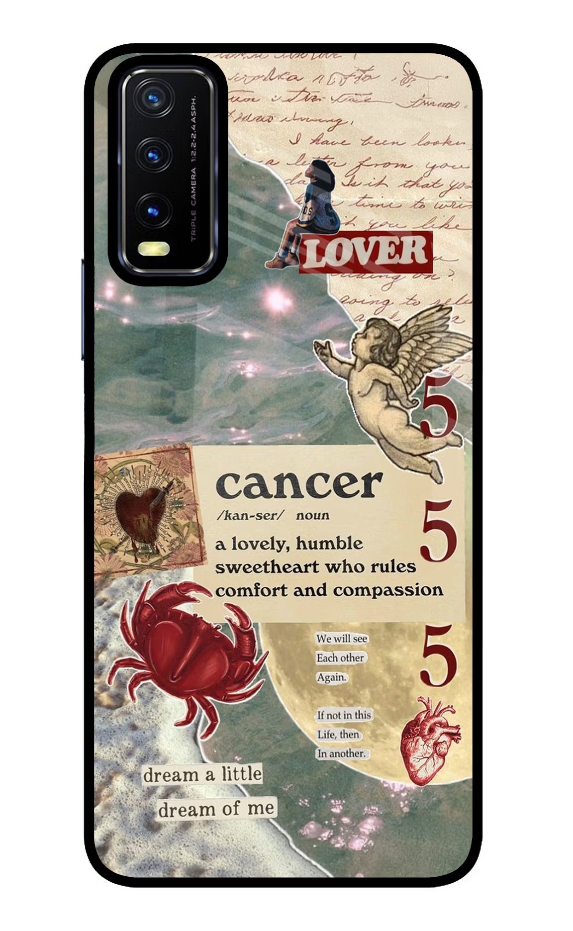 Cancer Zodiac Vivo Y20/Y20i Glass Case - Cancer Zodiac Vivo Y20/Y20i Glass Case Cancer Zodiac Vivo Y20/Y20i Glass Case