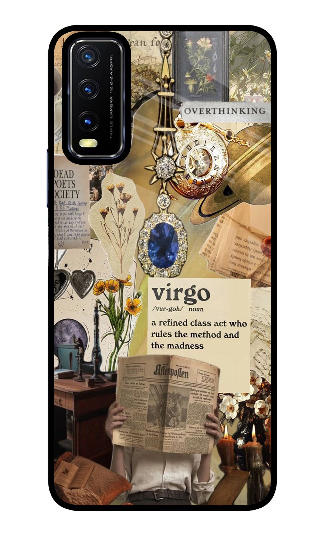 Virgo Zodiac Vivo Y20/Y20i Glass Case - Virgo Zodiac Vivo Y20/Y20i Glass Case Virgo Zodiac Vivo Y20/Y20i Glass Case