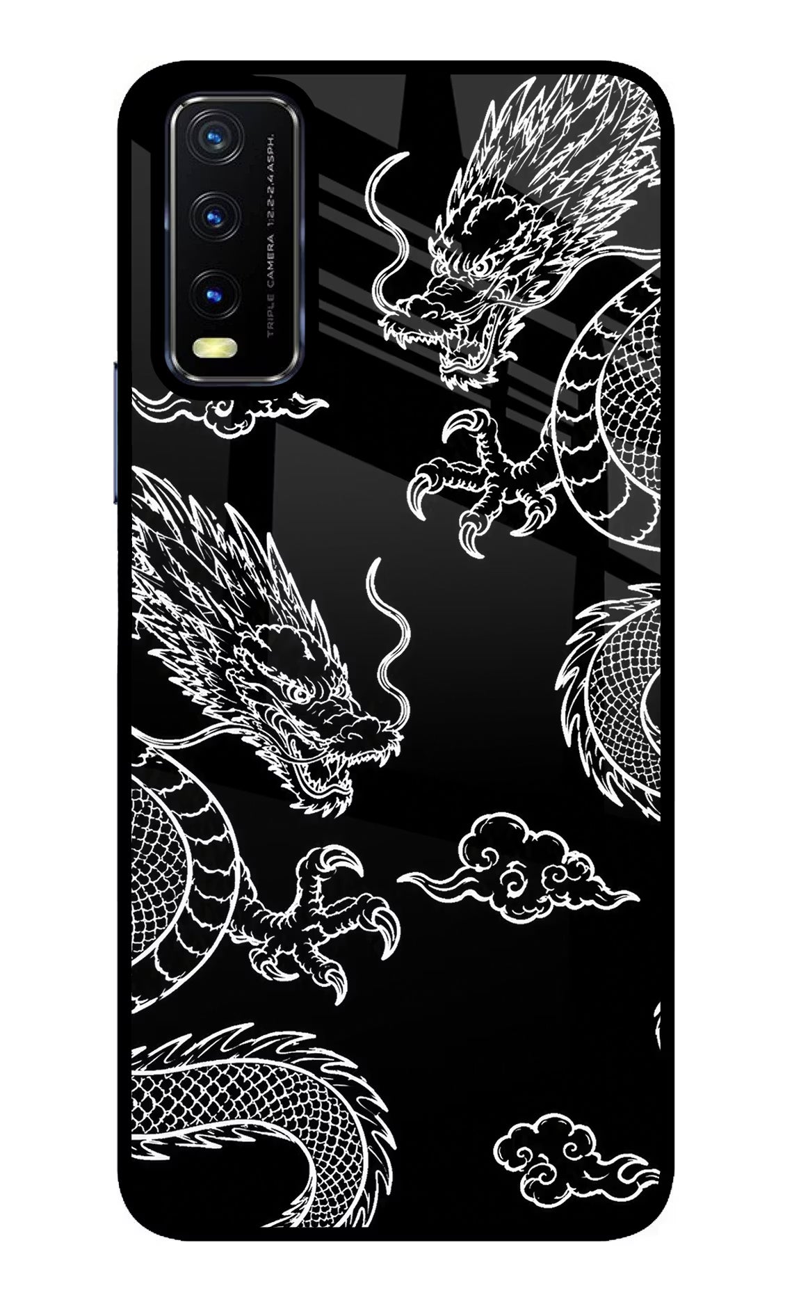 Twin Dragons Vivo Y20/Y20i Glass Case - Twin Dragons Vivo Y20/Y20i Glass Case Twin Dragons Vivo Y20/Y20i Glass Case