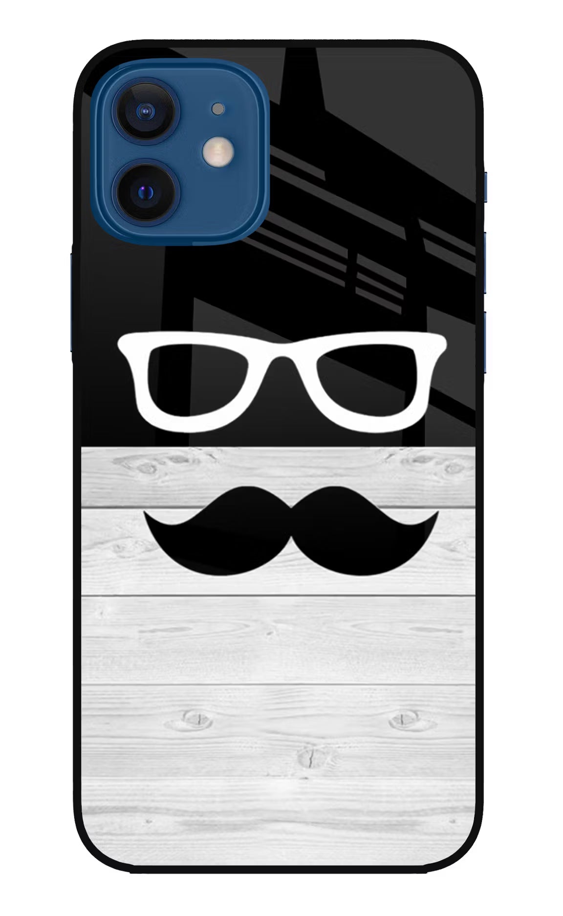 Mustache iPhone 12 Glass Case - Mustache iPhone 12 Glass Case Mustache iPhone 12 Glass Case