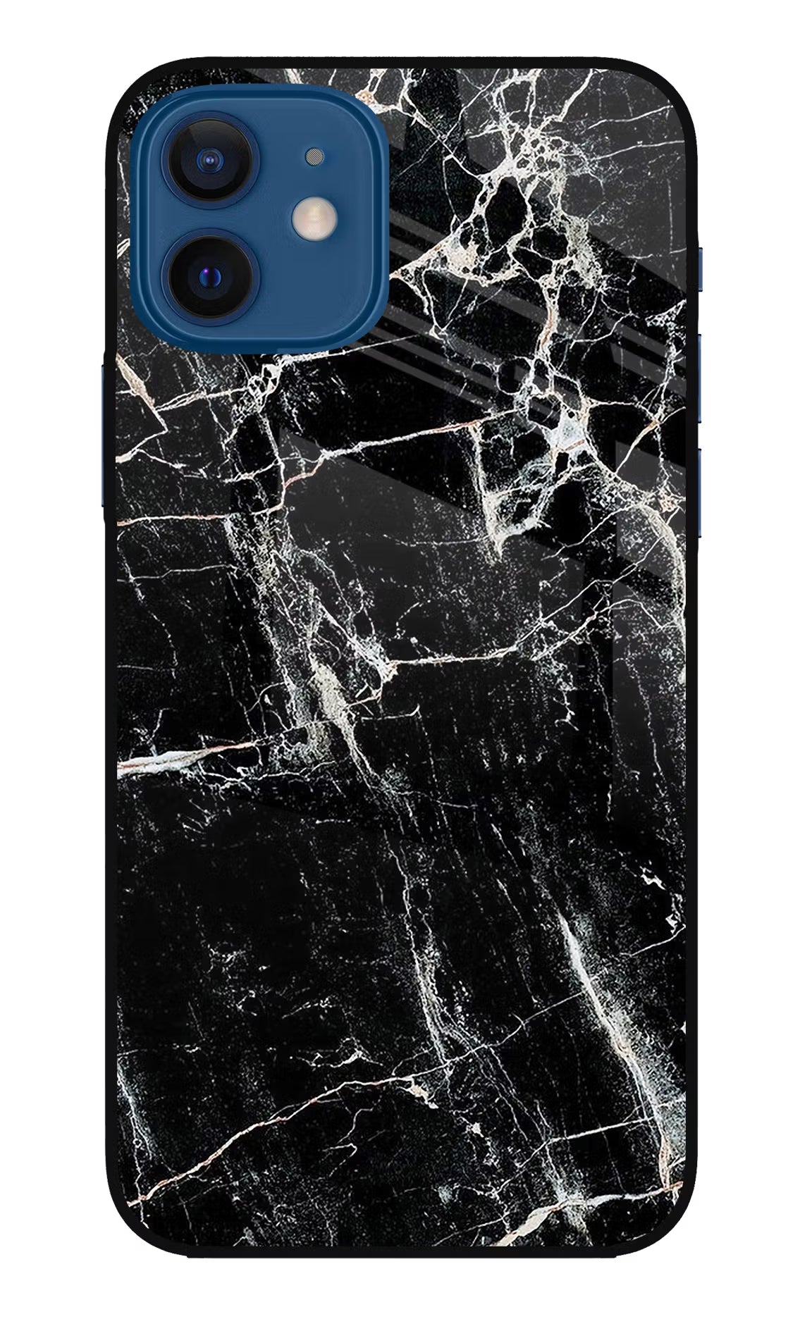 Black Marble Texture iPhone 12 Glass Case - Black Marble Texture iPhone 12 Glass Case Black Marble Texture iPhone 12 Glass Case