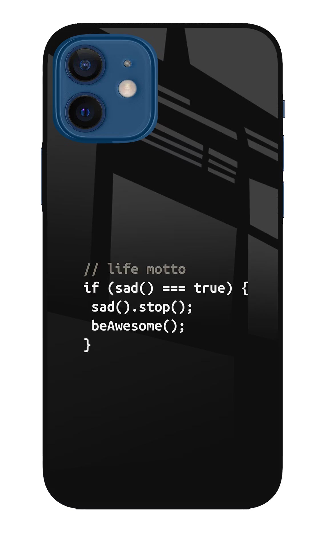 Life Motto Code iPhone 12 Glass Case - Life Motto Code iPhone 12 Glass Case Life Motto Code iPhone 12 Glass Case