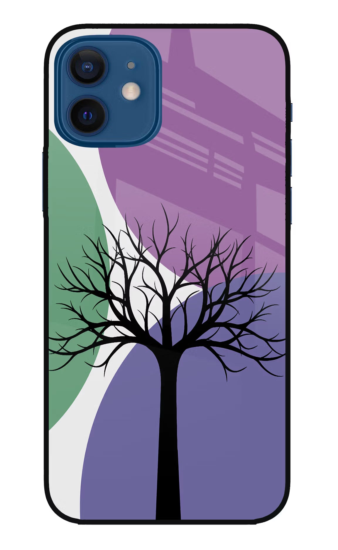 Tree Art iPhone 12 Glass Case - Tree Art iPhone 12 Glass Case Tree Art iPhone 12 Glass Case