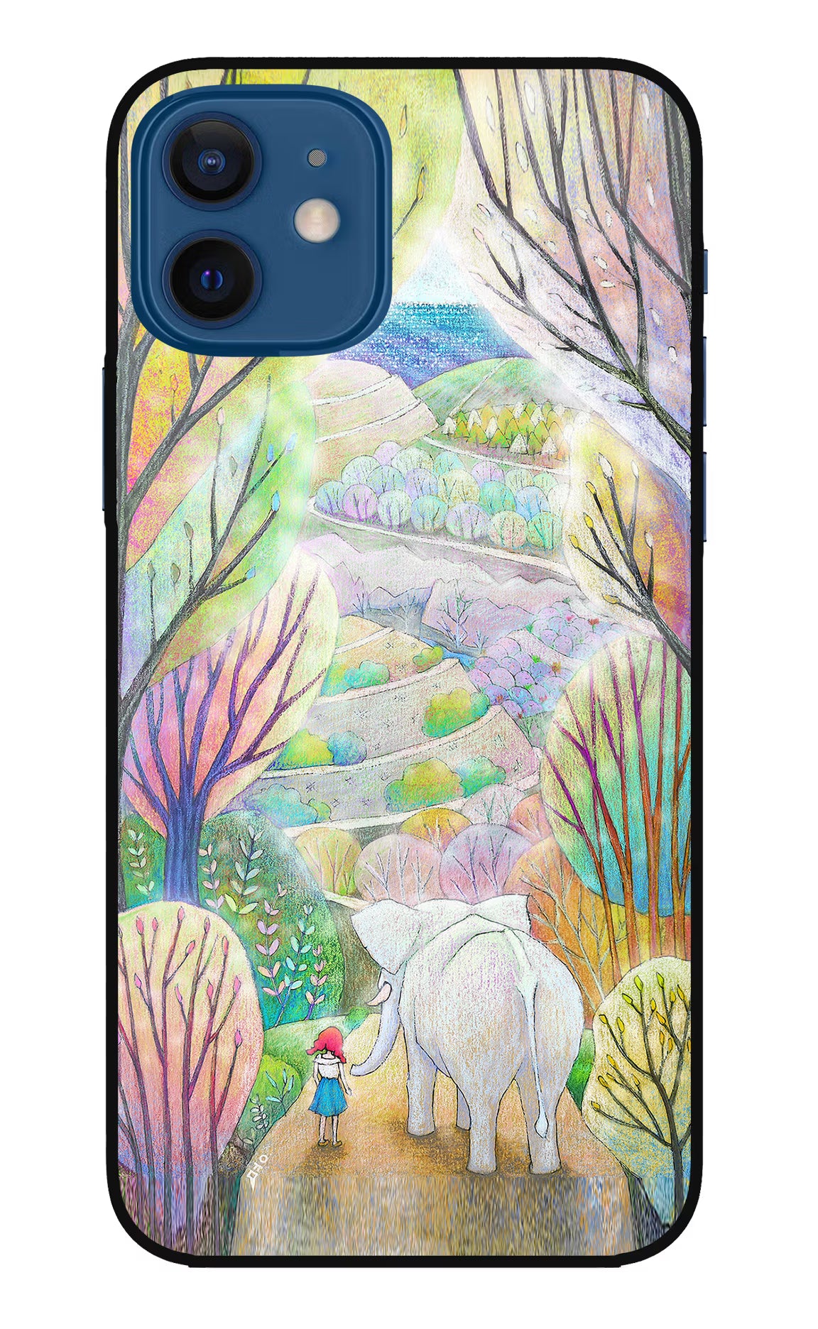 Nature Painting iPhone 12 Glass Case - Nature Painting iPhone 12 Glass Case Nature Painting iPhone 12 Glass Case