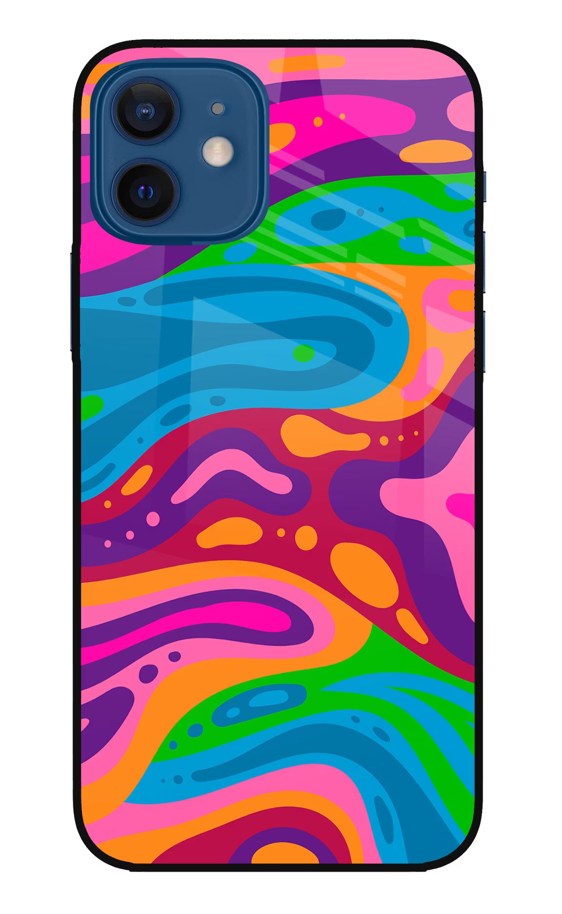 Trippy Pattern iPhone 12 Glass Case - Trippy Pattern iPhone 12 Glass Case Trippy Pattern iPhone 12 Glass Case