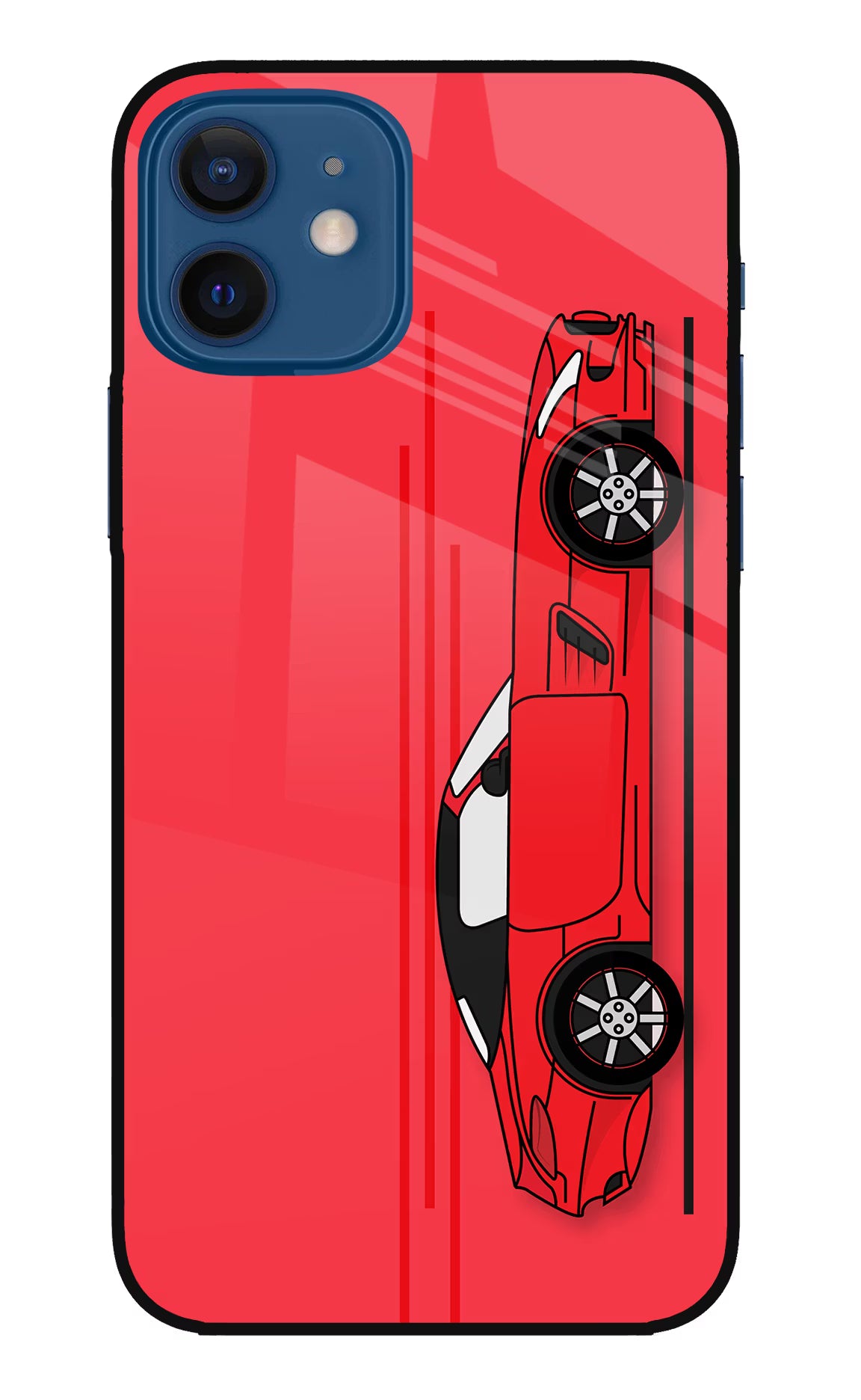 Red Velocity iPhone 12 Glass Case - Red Velocity iPhone 12 Glass Case Red Velocity iPhone 12 Glass Case