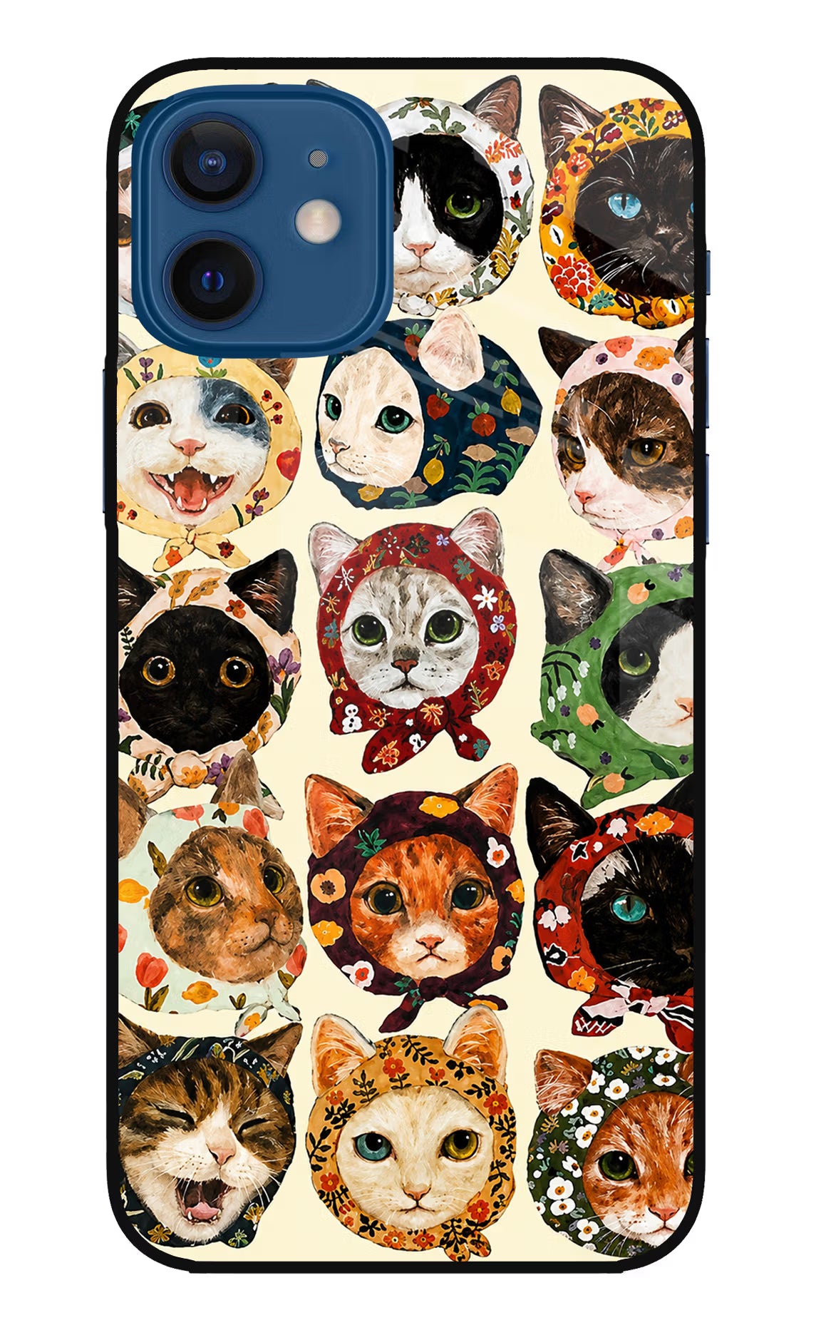 Cool Cat iPhone 12 Glass Case - Cool Cat iPhone 12 Glass Case Cool Cat iPhone 12 Glass Case