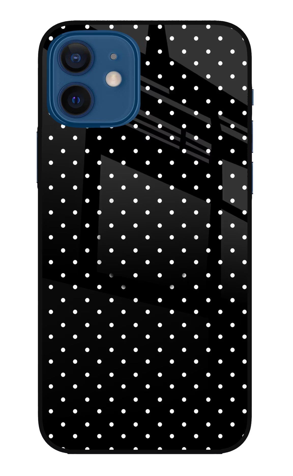 White Dots iPhone 12 Glass Case - White Dots iPhone 12 Glass Case White Dots iPhone 12 Glass Case
