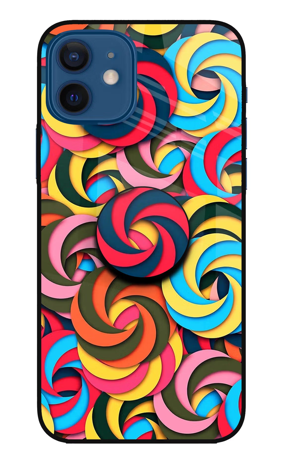 Spiral Pattern iPhone 12 Glass Case - Spiral Pattern iPhone 12 Glass Case Spiral Pattern iPhone 12 Glass Case