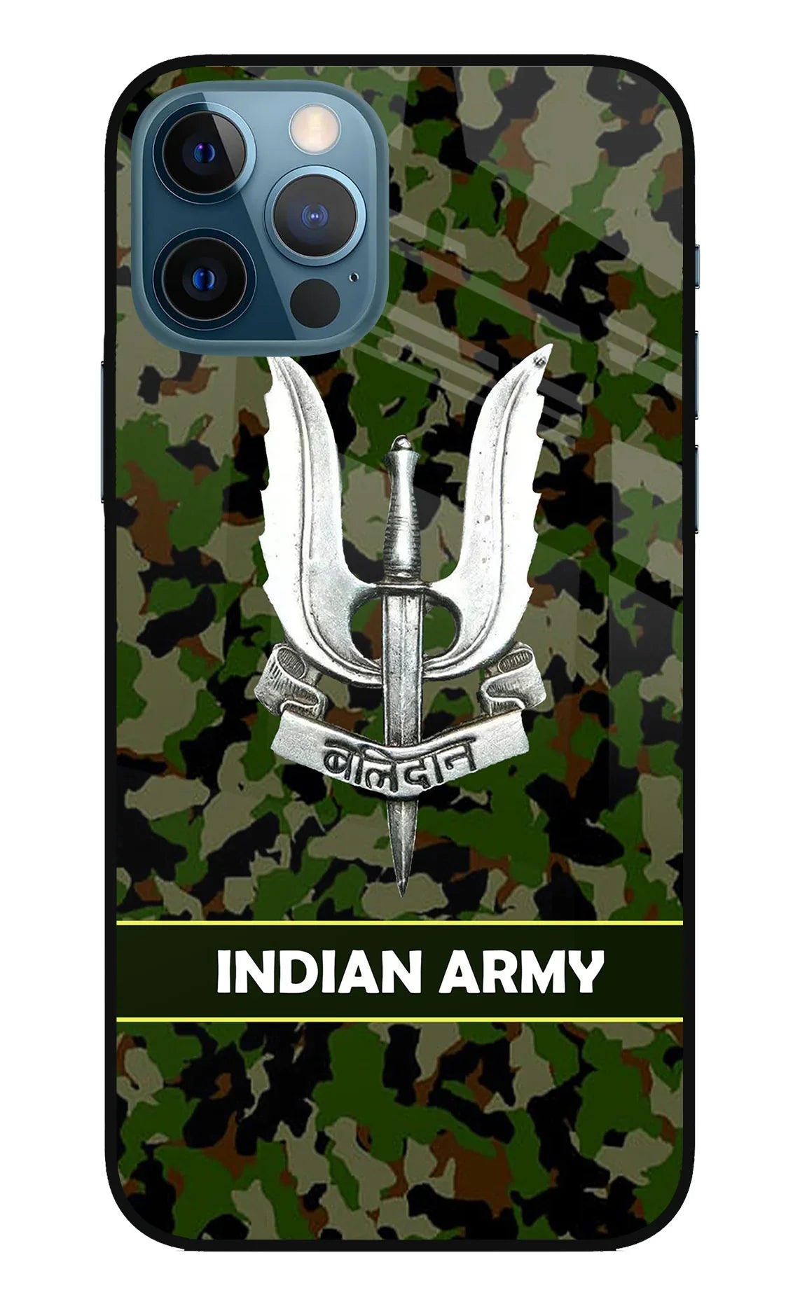 Balidan Indian Logo iPhone 12 Pro Glass Case - Balidan Indian Logo iPhone 12 Pro Glass Case Balidan Indian Logo iPhone 12 Pro Glass Case