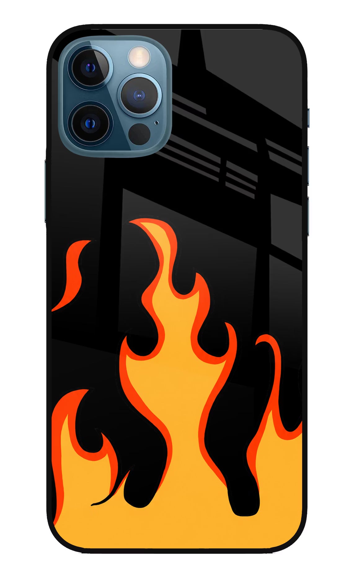 Fired Up – Black iPhone 12 Pro Glass Case - Fired Up – Black iPhone 12 Pro Glass Case Fired Up – Black iPhone 12 Pro Glass Case