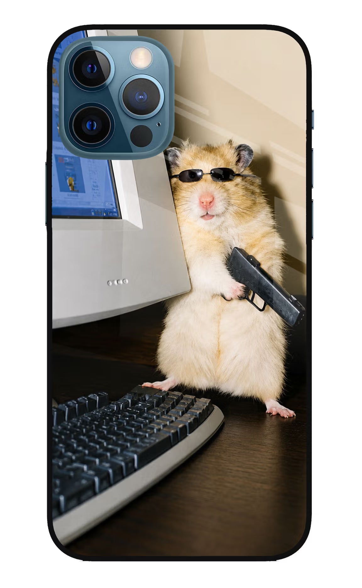 Hacker Hamster iPhone 12 Pro Glass Case - Hacker Hamster iPhone 12 Pro Glass Case Hacker Hamster iPhone 12 Pro Glass Case