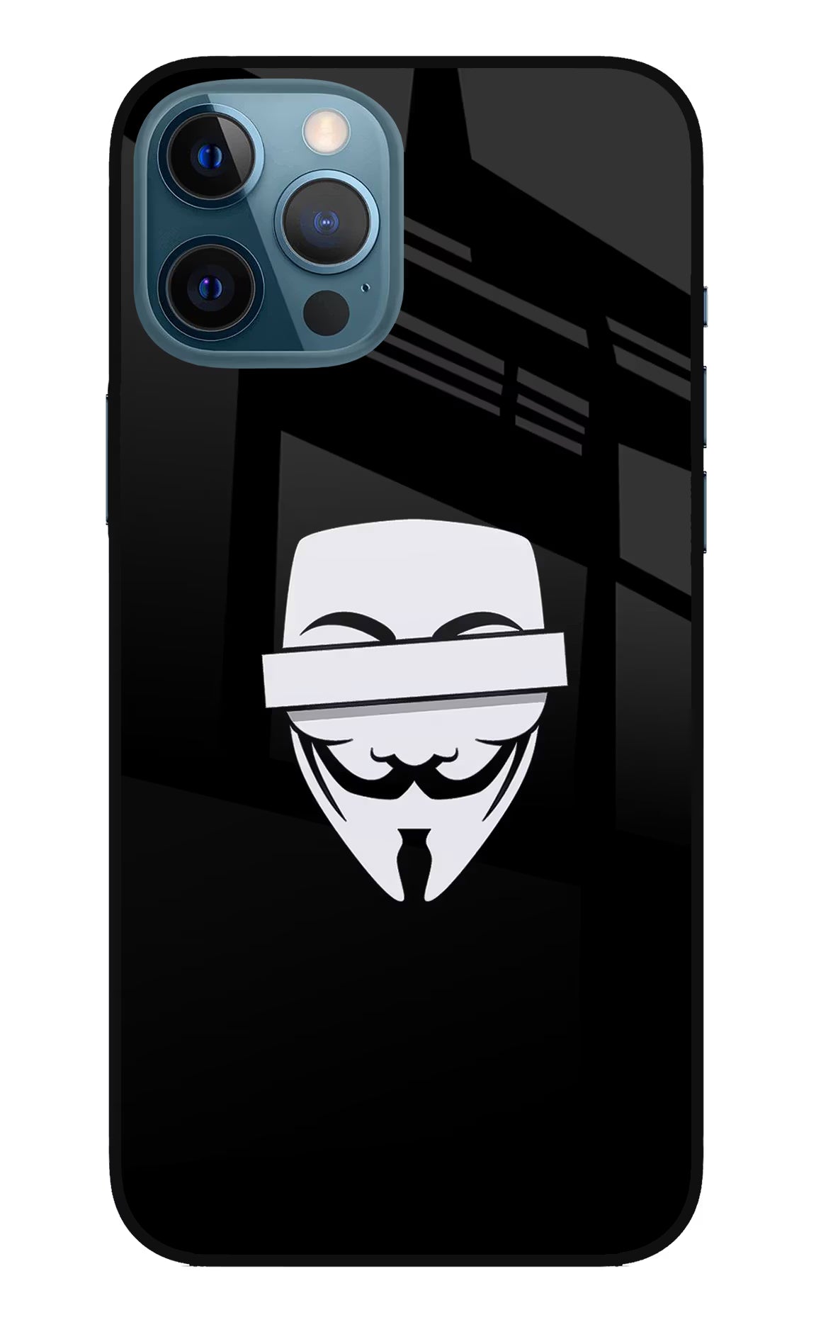 Anonymous Face iPhone 12 Pro Max Glass Case - Anonymous Face iPhone 12 Pro Max Glass Case Anonymous Face iPhone 12 Pro Max Glass Case
