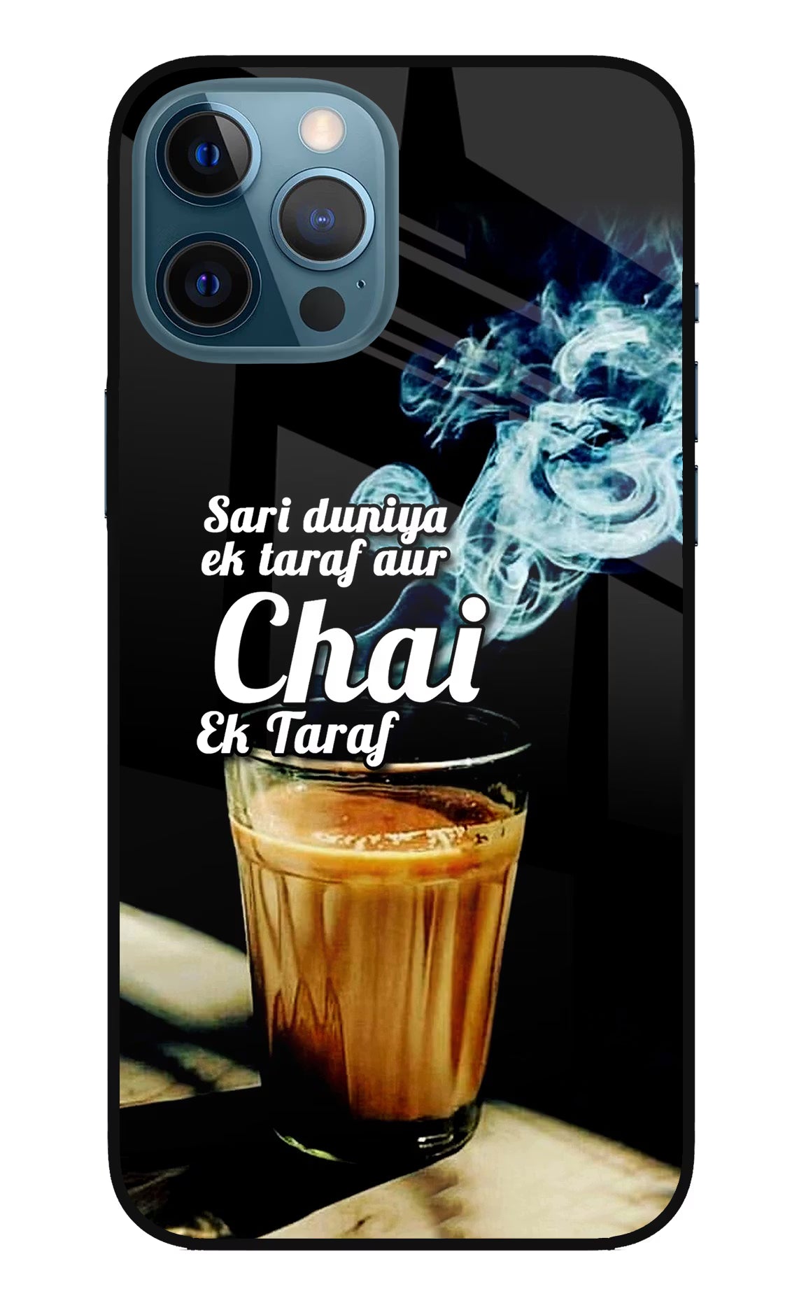 Chai Ek Taraf Quote iPhone 12 Pro Max Glass Case - Chai Ek Taraf Quote iPhone 12 Pro Max Glass Case Chai Ek Taraf Quote iPhone 12 Pro Max Glass Case