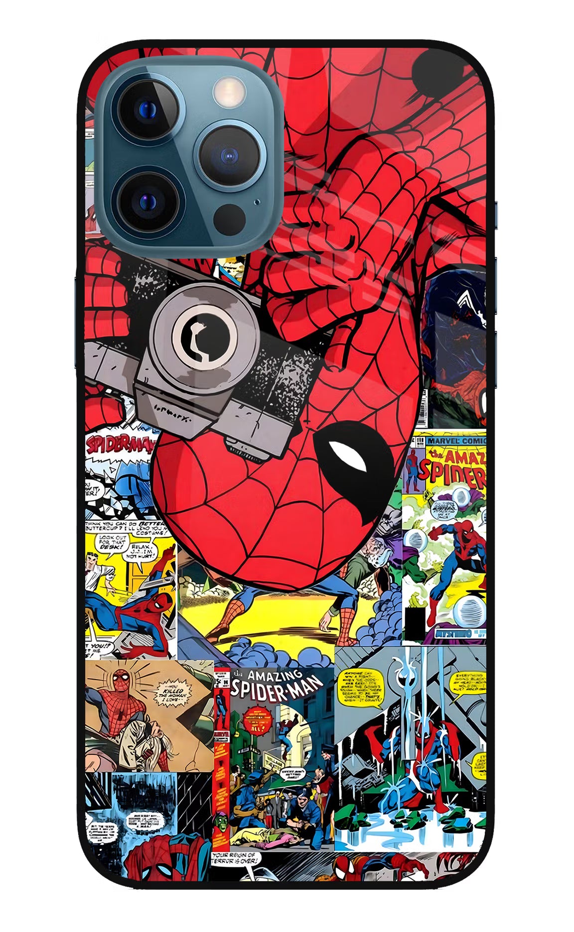 Spider Man iPhone 12 Pro Max Glass Case - Spider Man iPhone 12 Pro Max Glass Case Spider Man iPhone 12 Pro Max Glass Case
