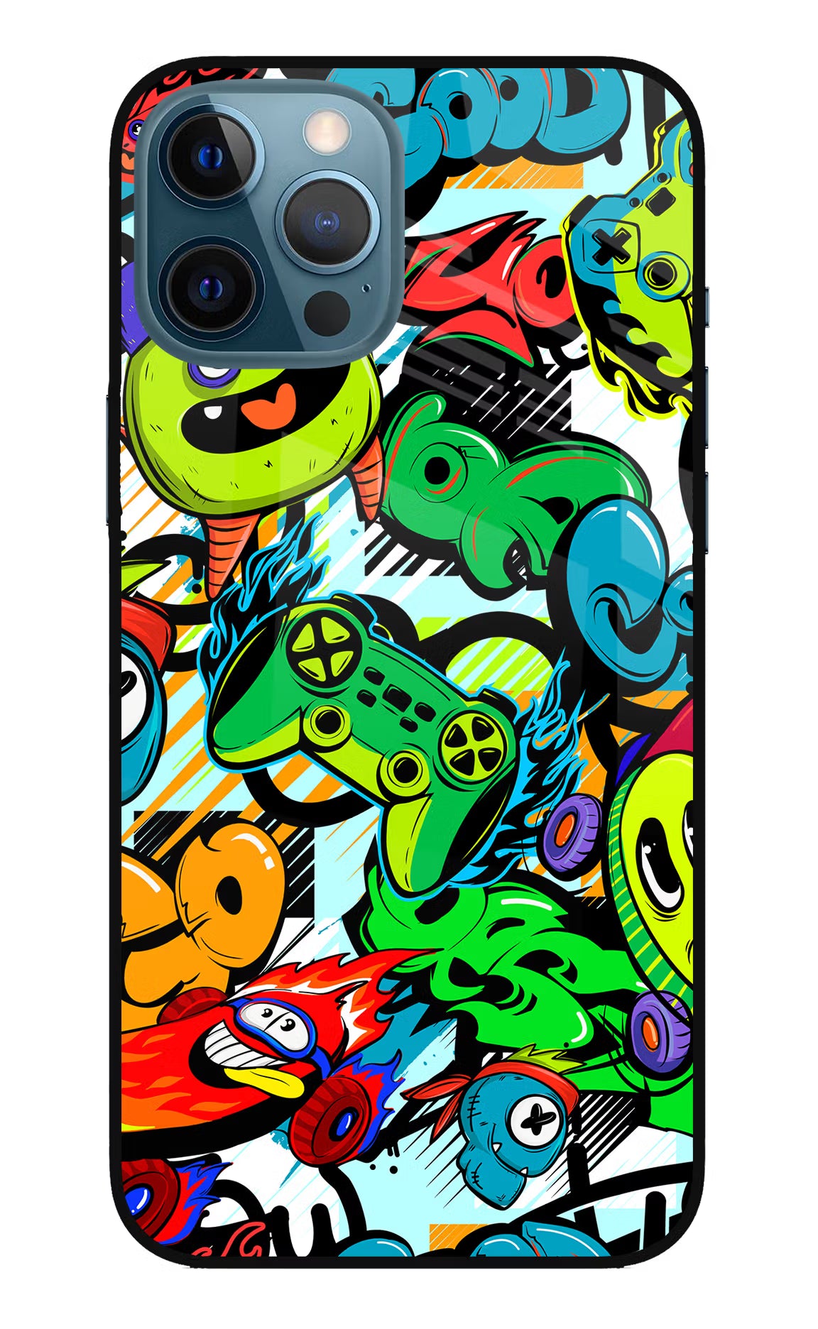 Game Doodle iPhone 12 Pro Max Glass Case - Game Doodle iPhone 12 Pro Max Glass Case Game Doodle iPhone 12 Pro Max Glass Case